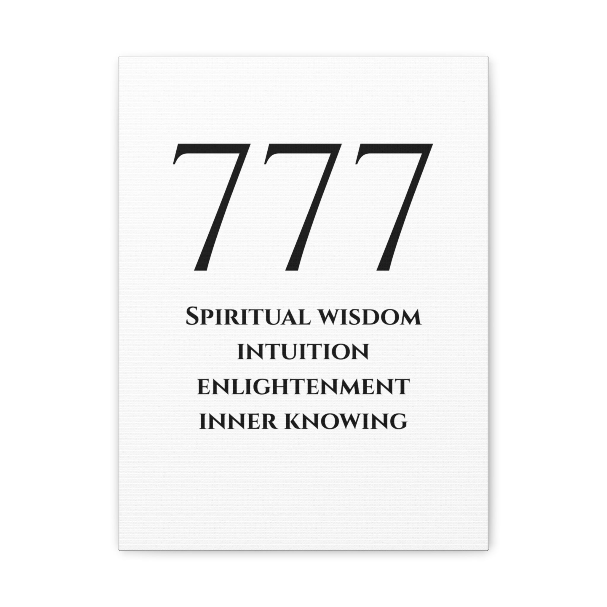 777 Matte Stretched Canvas