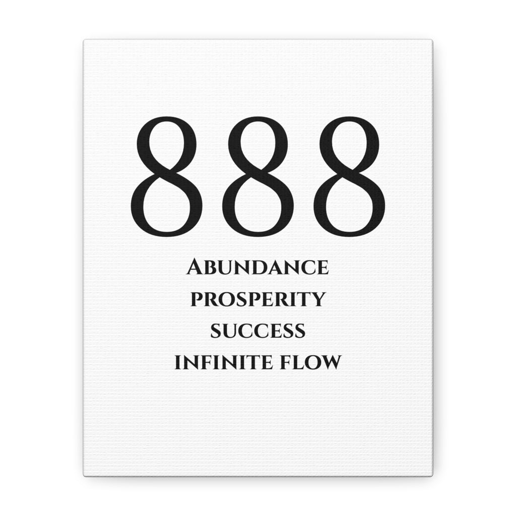 888 Matte Stretched Canvas