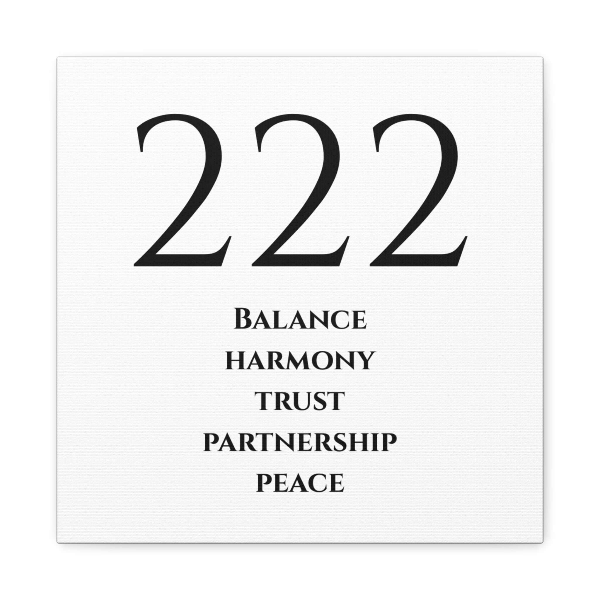 222 Matte Stretched Canvas