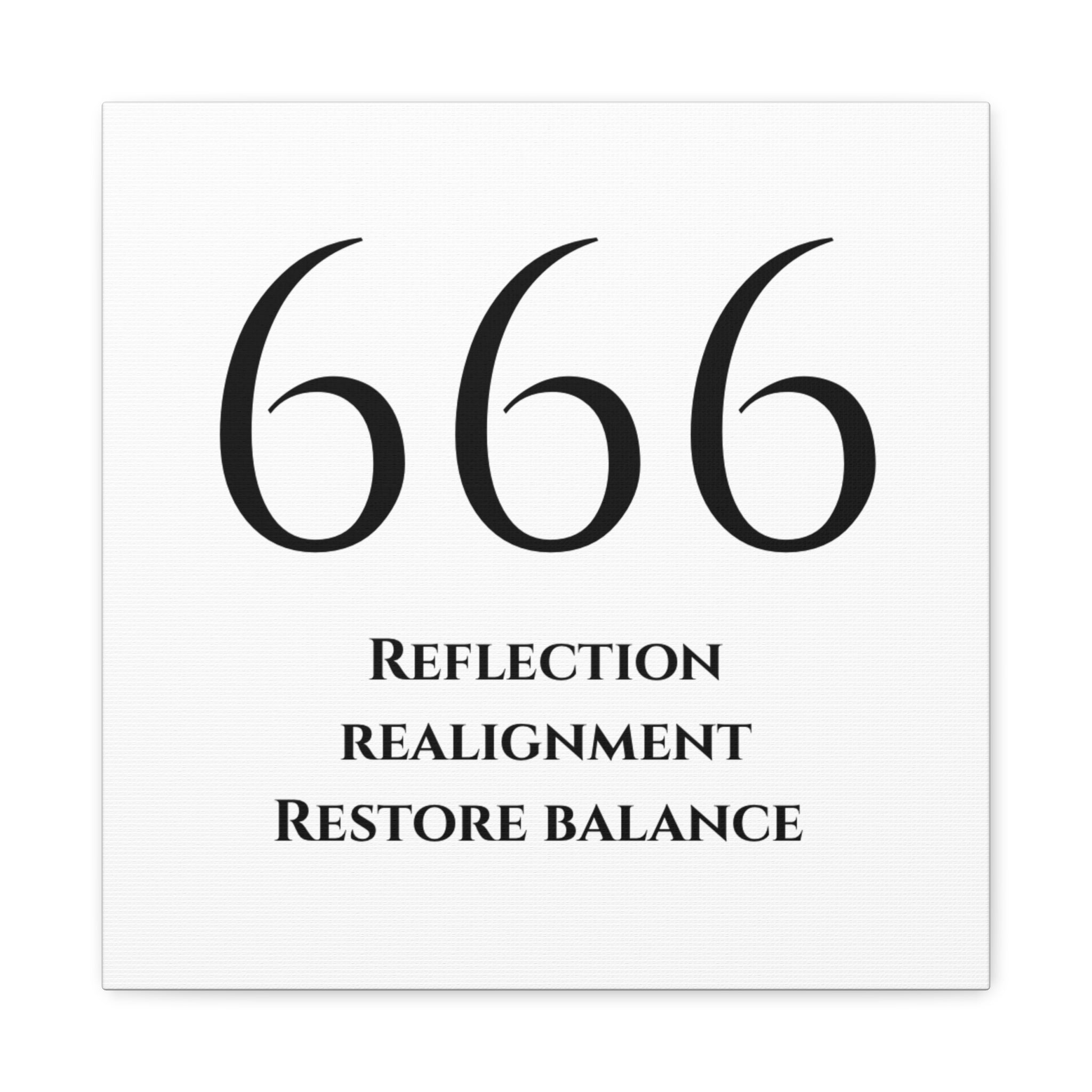 666 Matte Stretched Canvas
