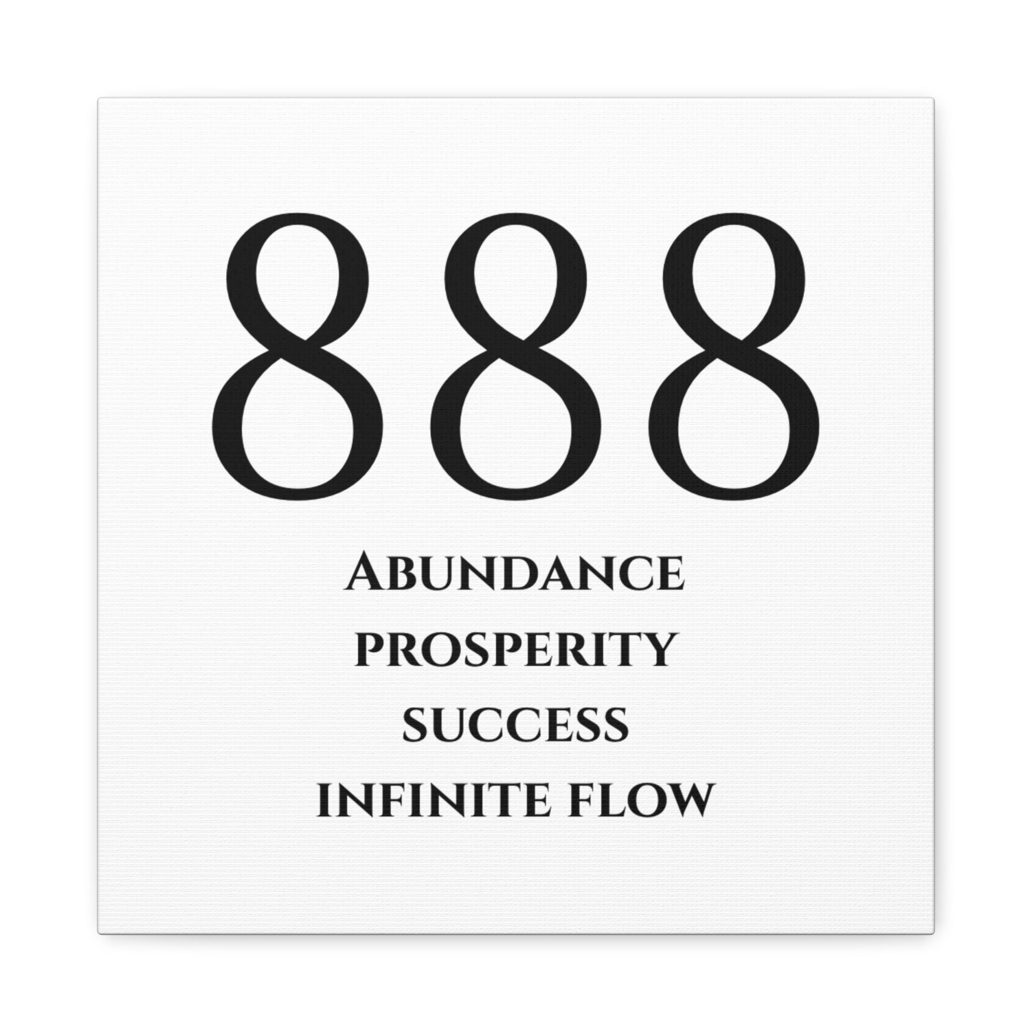 888 Matte Stretched Canvas