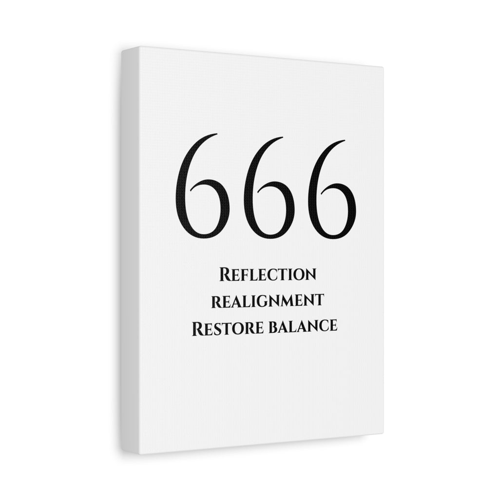 666 Matte Stretched Canvas