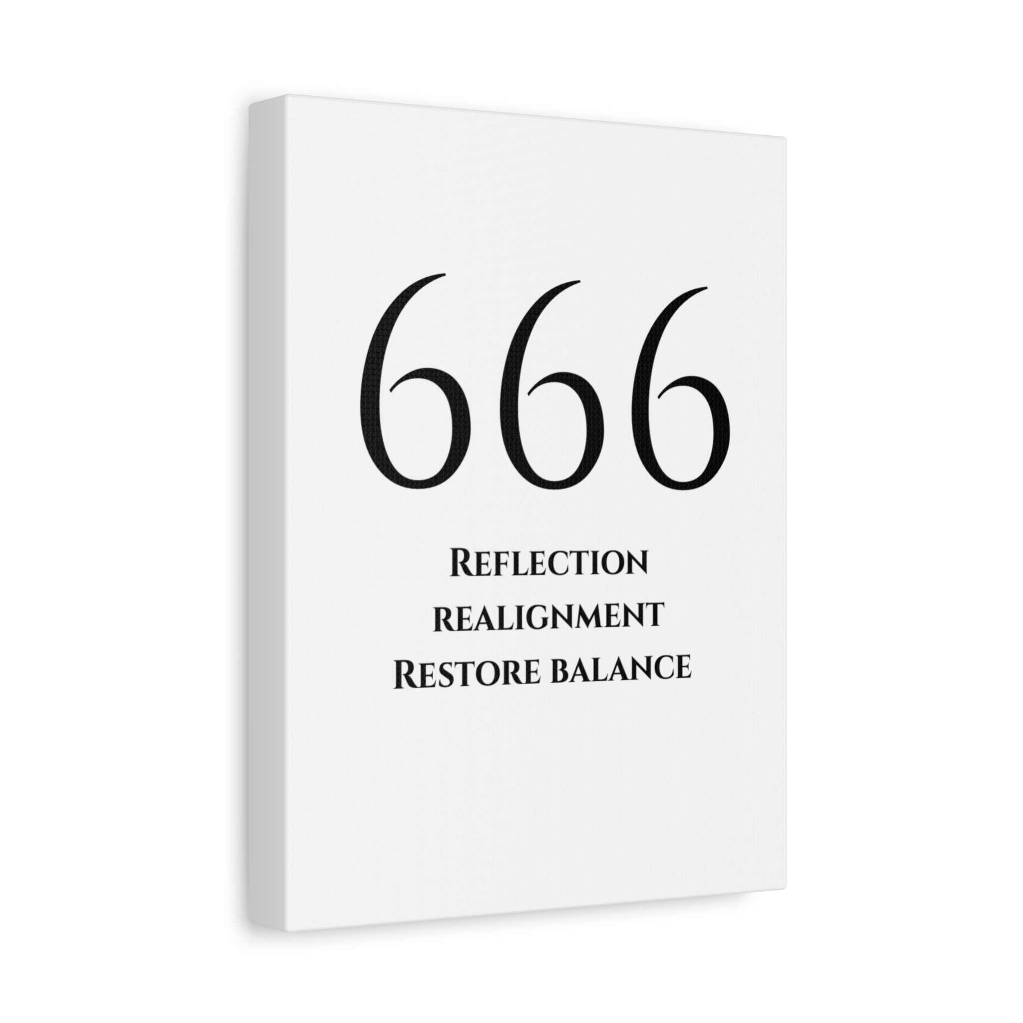 666 Matte Stretched Canvas
