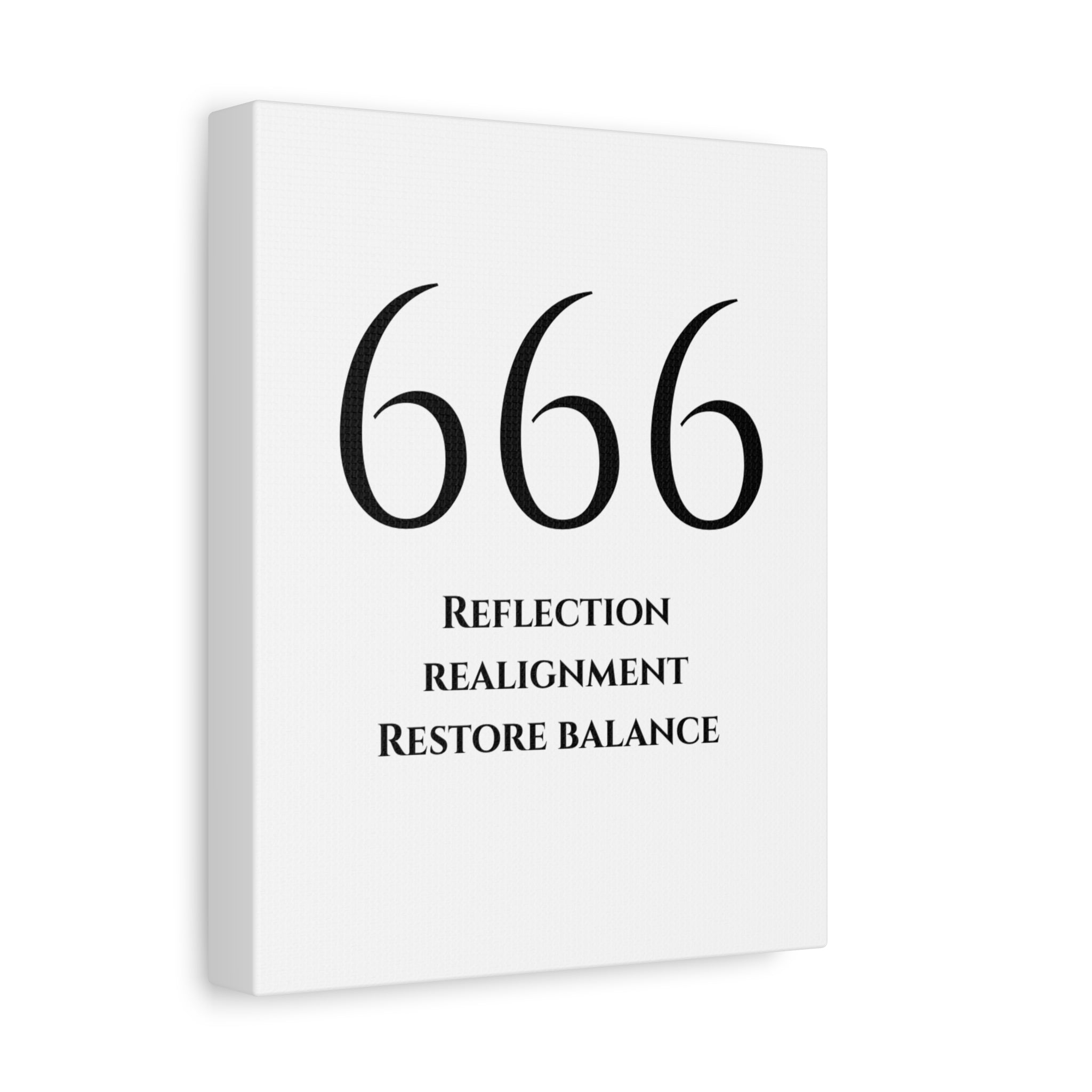 666 Matte Stretched Canvas