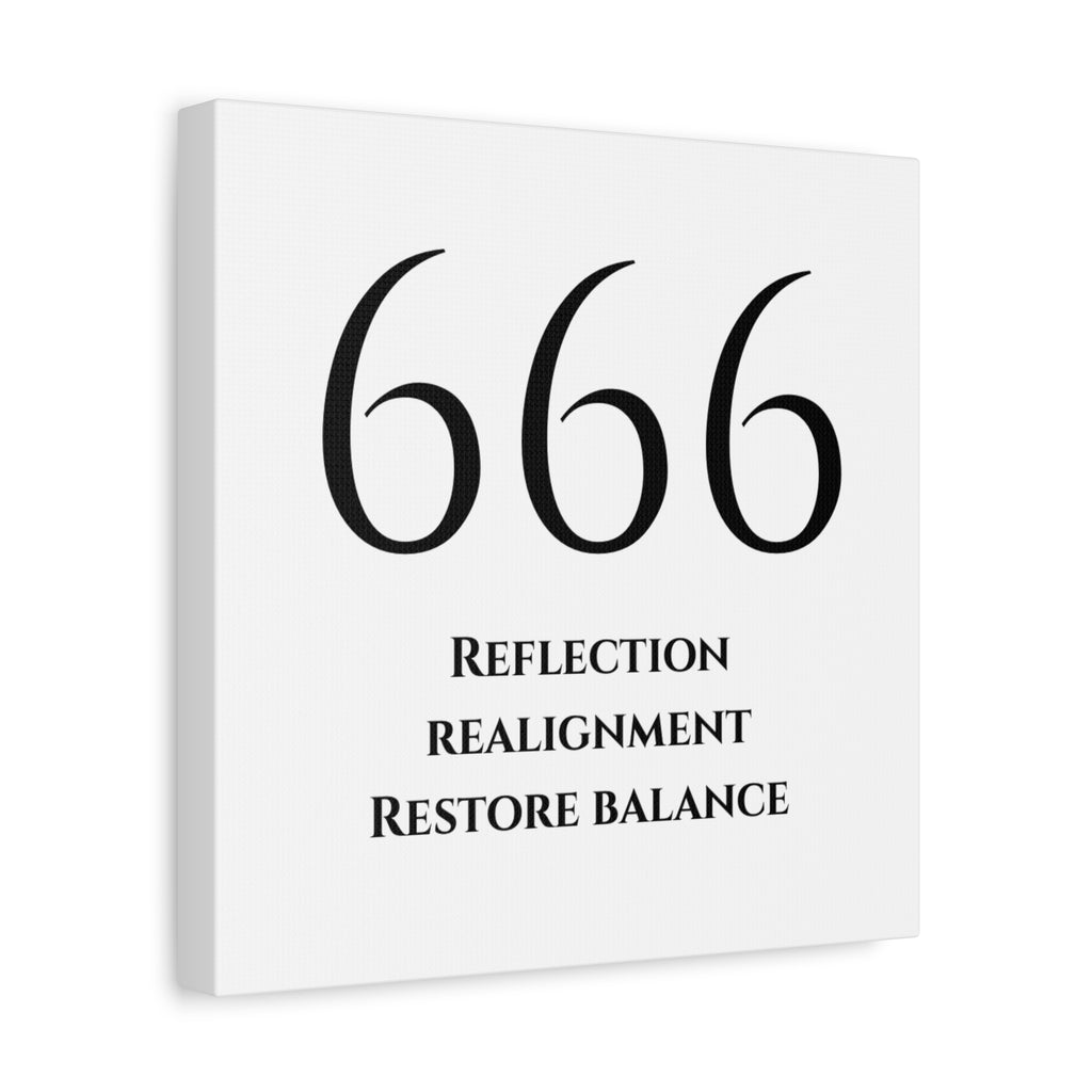 666 Matte Stretched Canvas