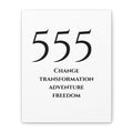 555 Matte Stretched Canvas