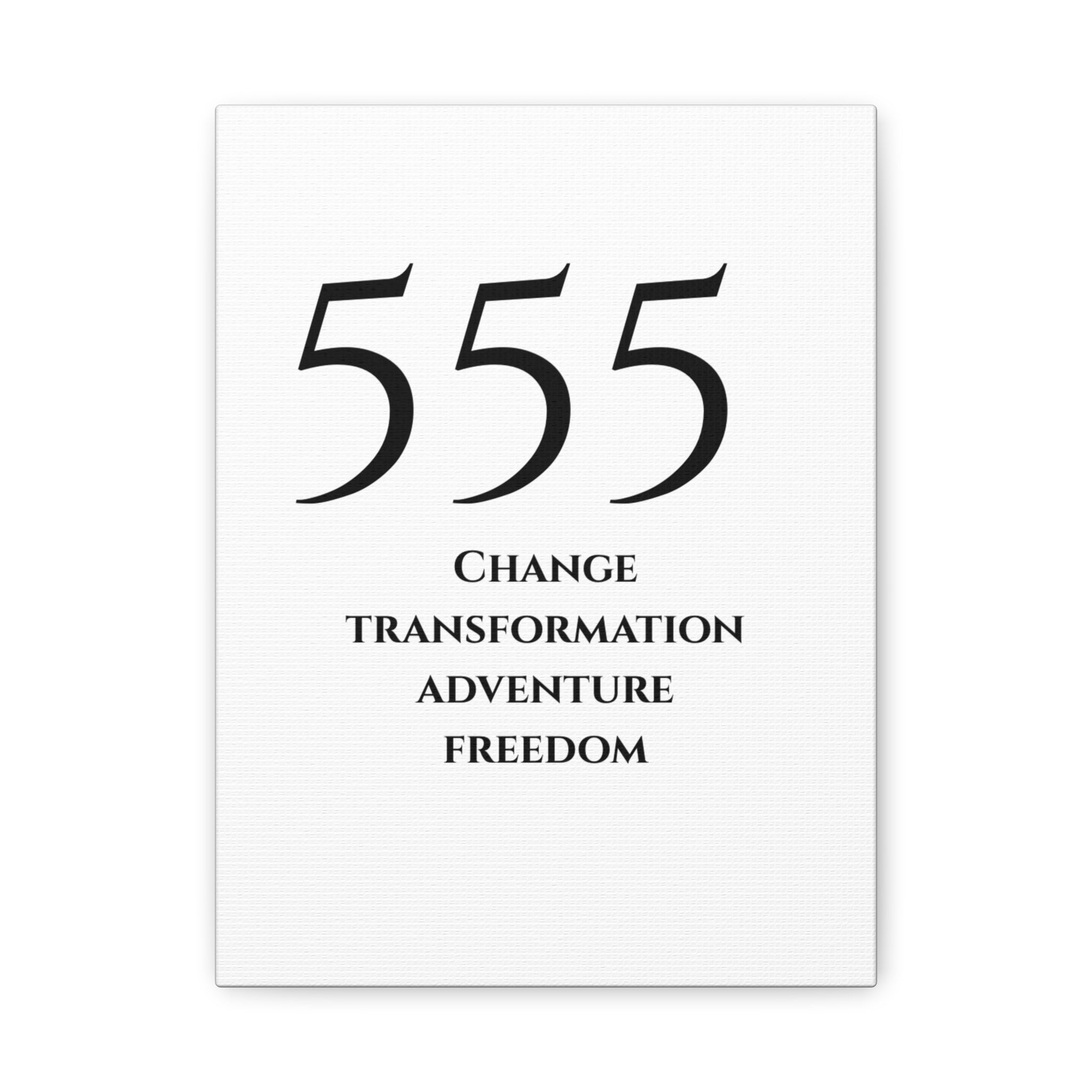 555 Matte Stretched Canvas