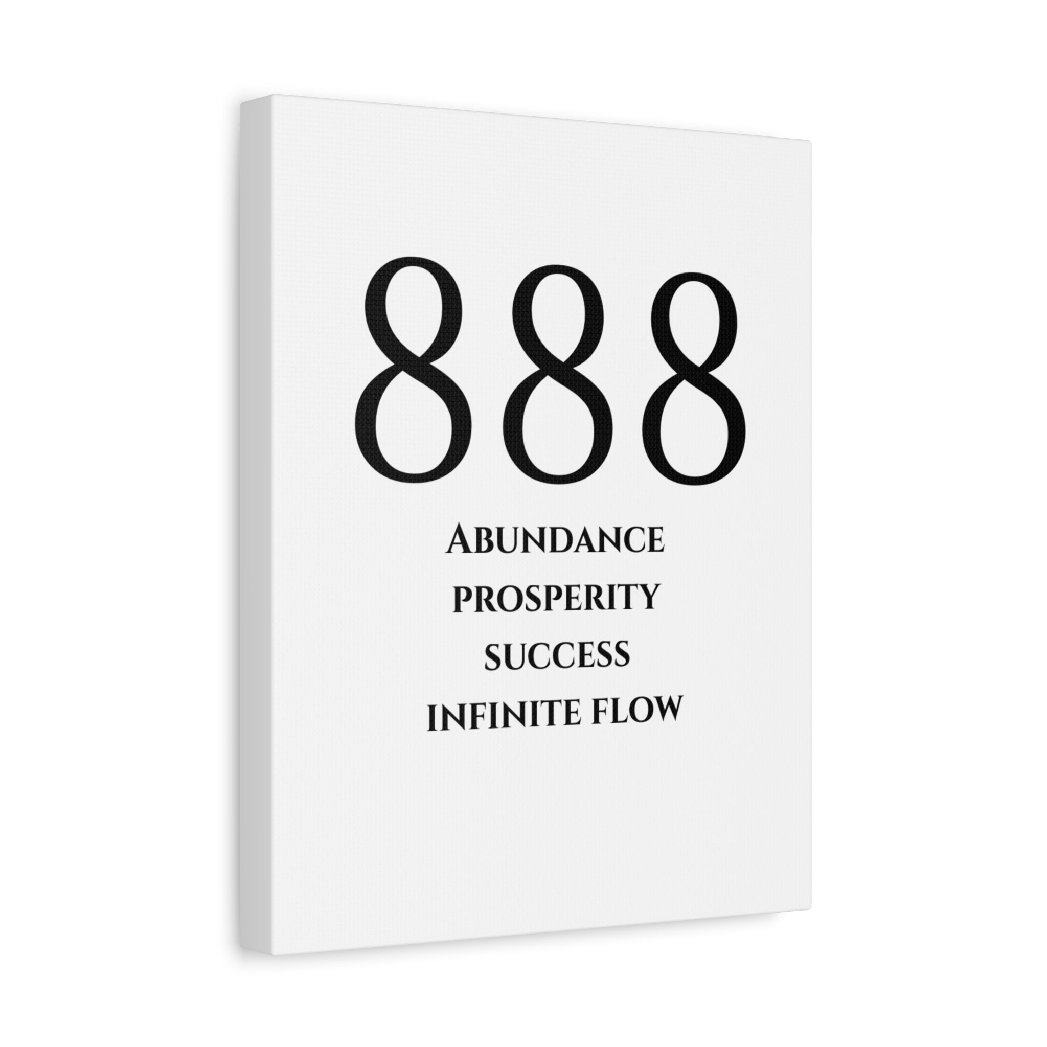 888 Matte Stretched Canvas