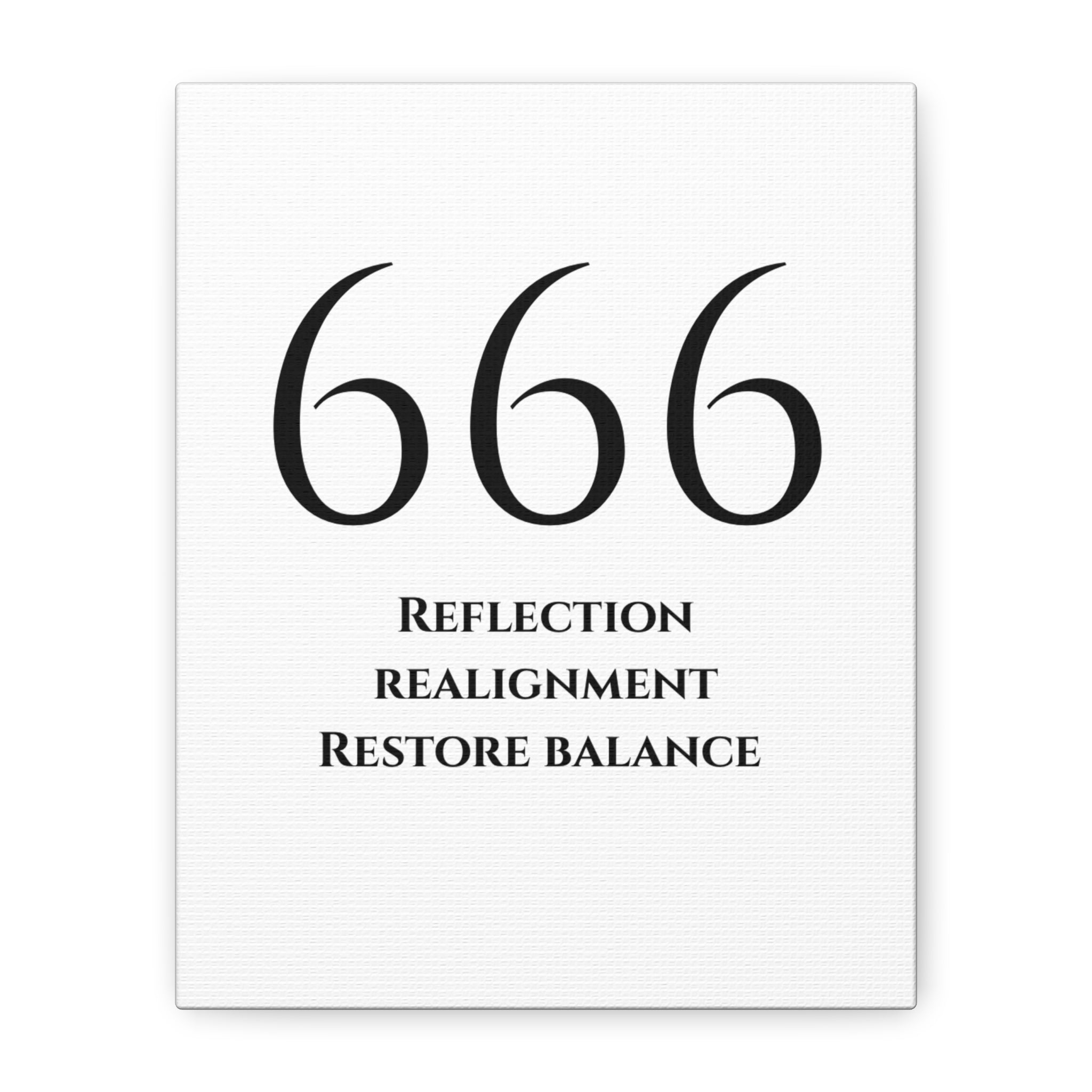 666 Matte Stretched Canvas