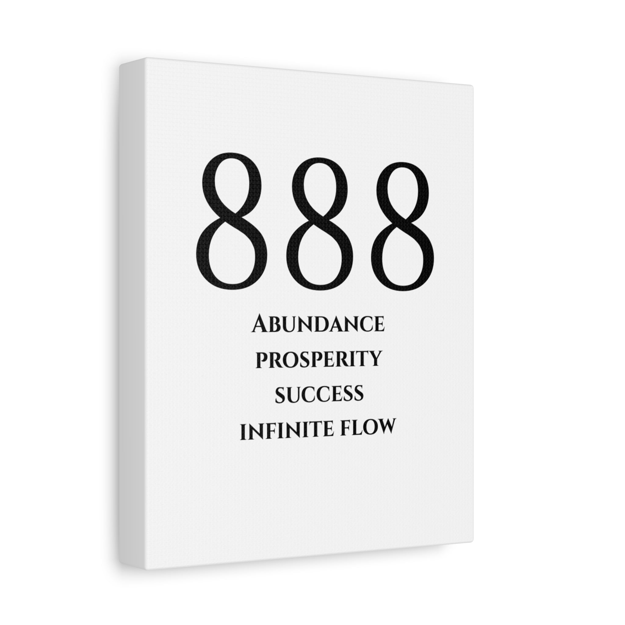 888 Matte Stretched Canvas