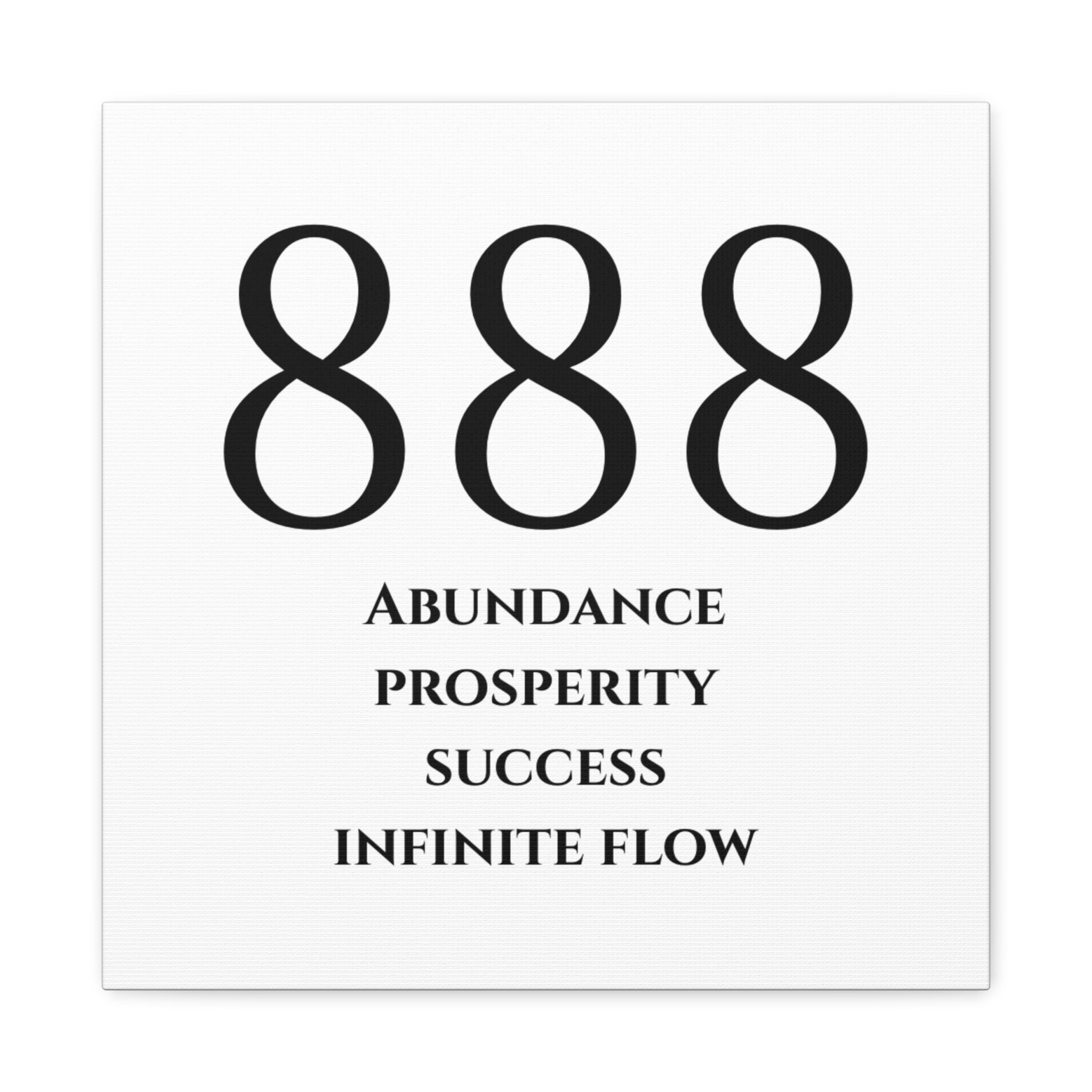 888 Matte Stretched Canvas