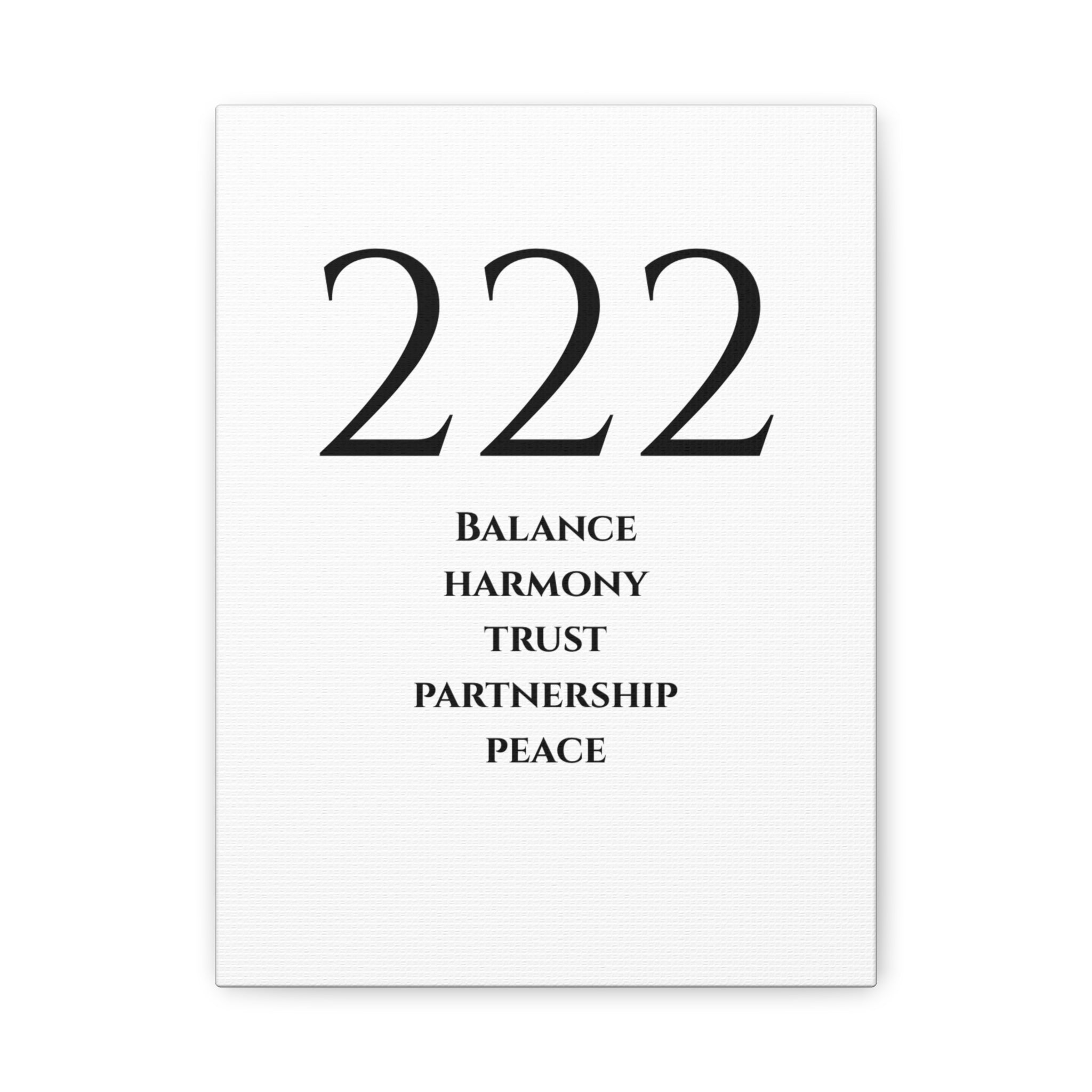 222 Matte Stretched Canvas