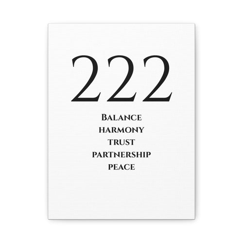 222 Matte Stretched Canvas