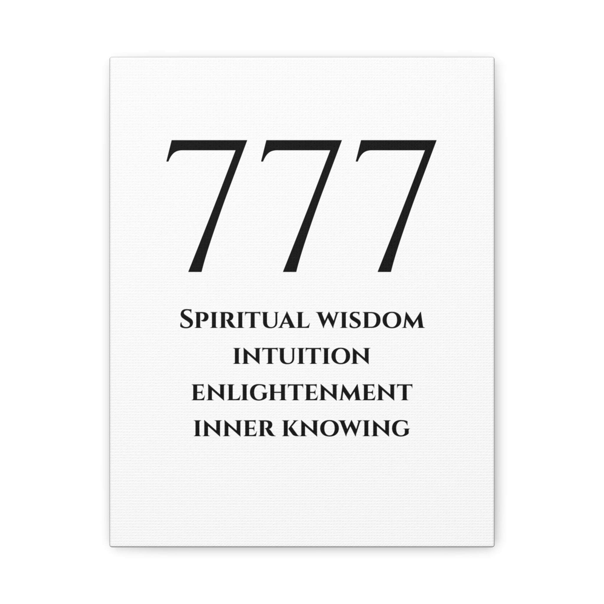 777 Matte Stretched Canvas