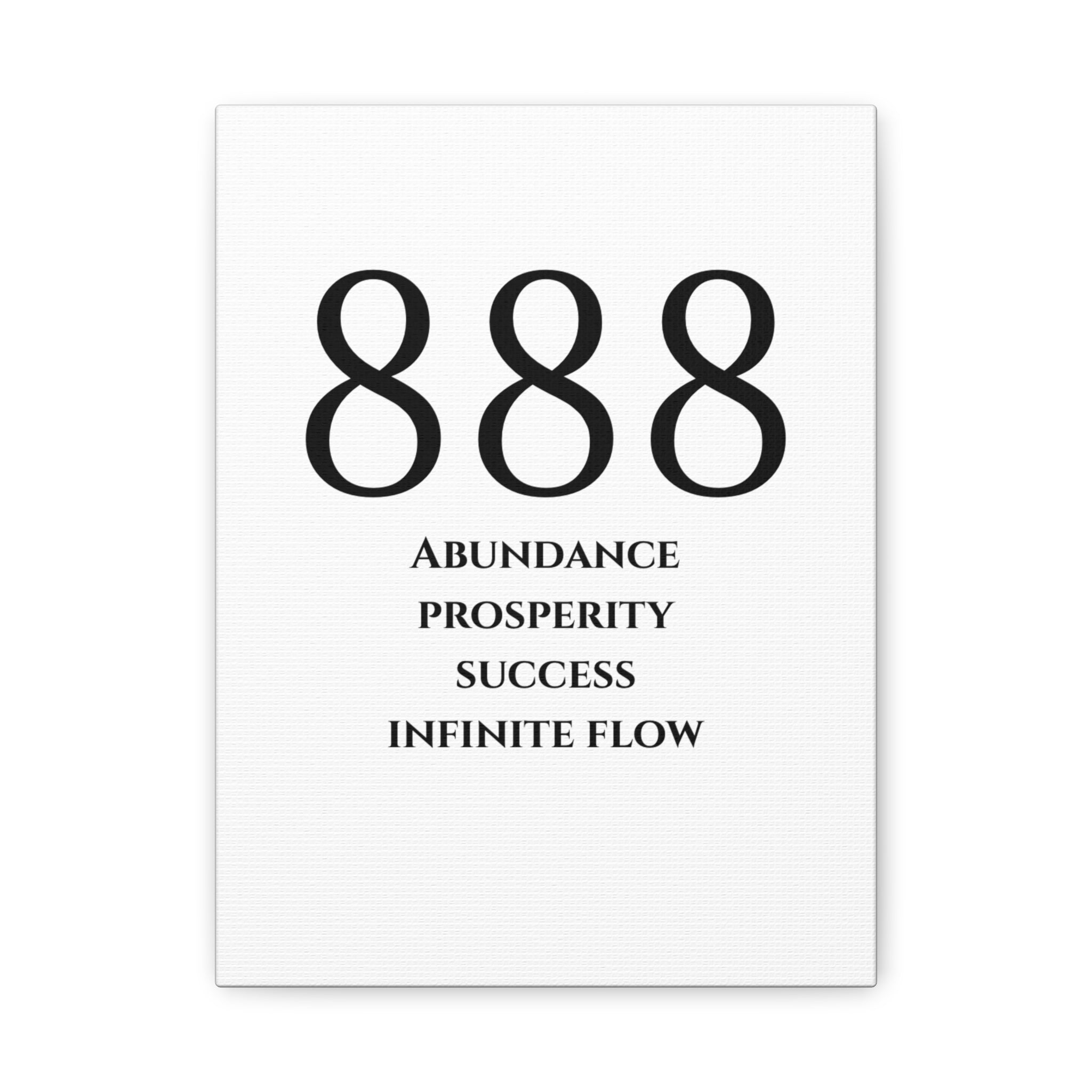 888 Matte Stretched Canvas