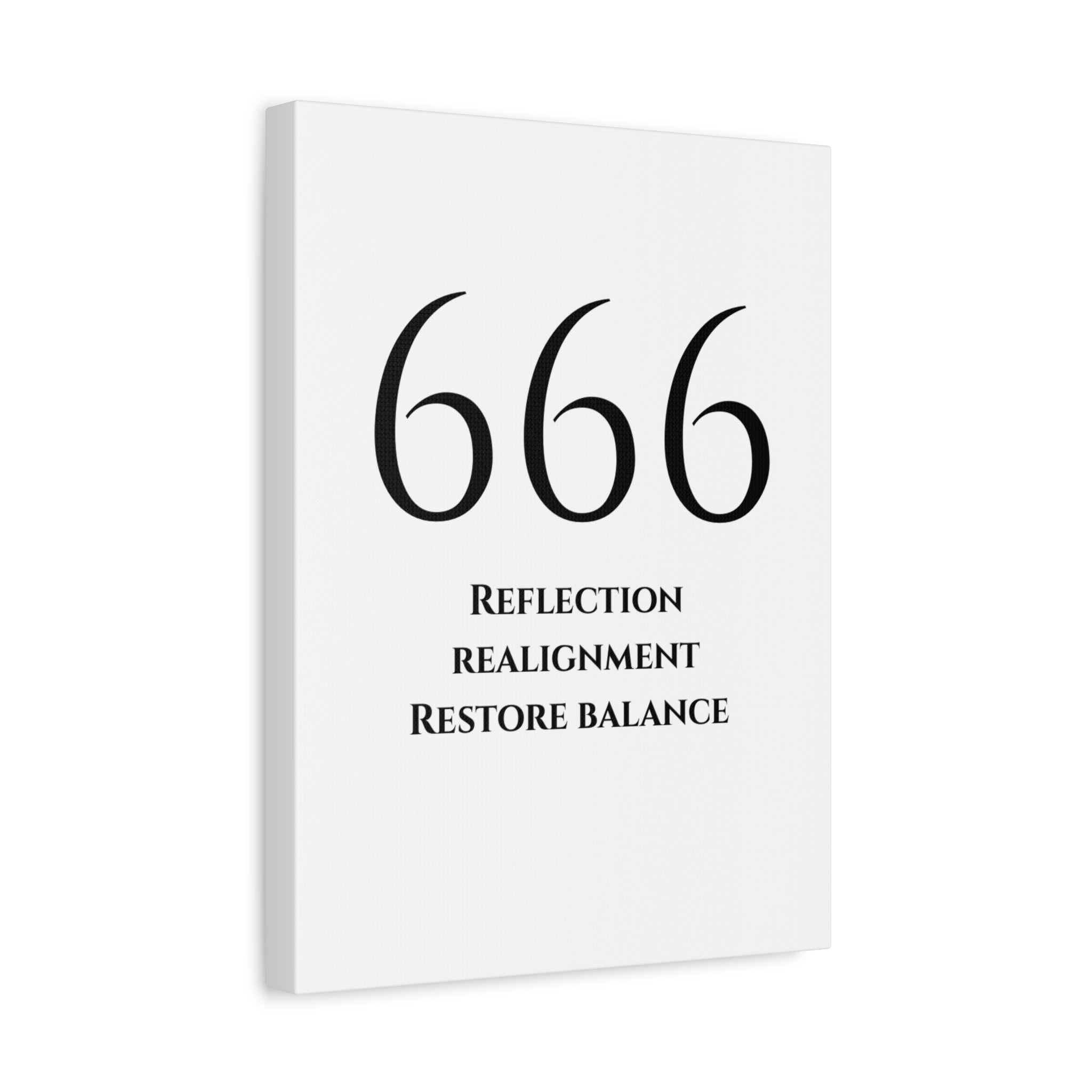 666 Matte Stretched Canvas