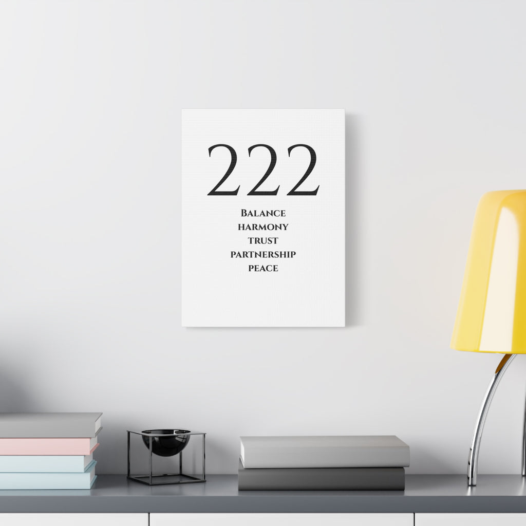 222 Matte Stretched Canvas