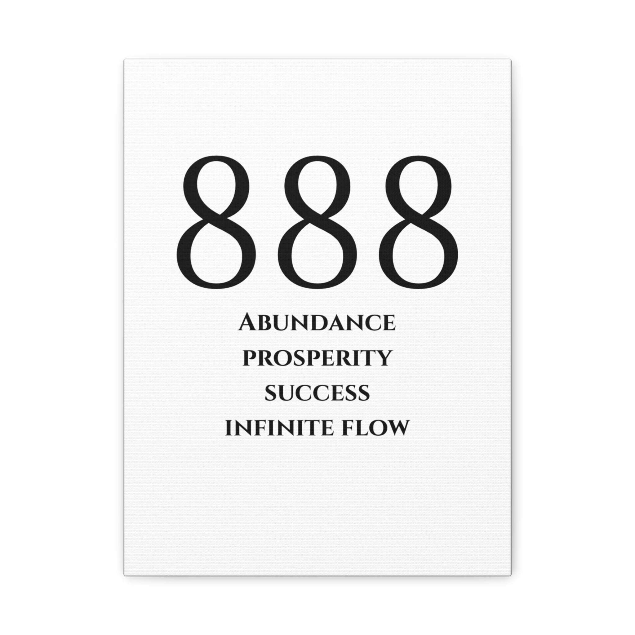 888 Matte Stretched Canvas