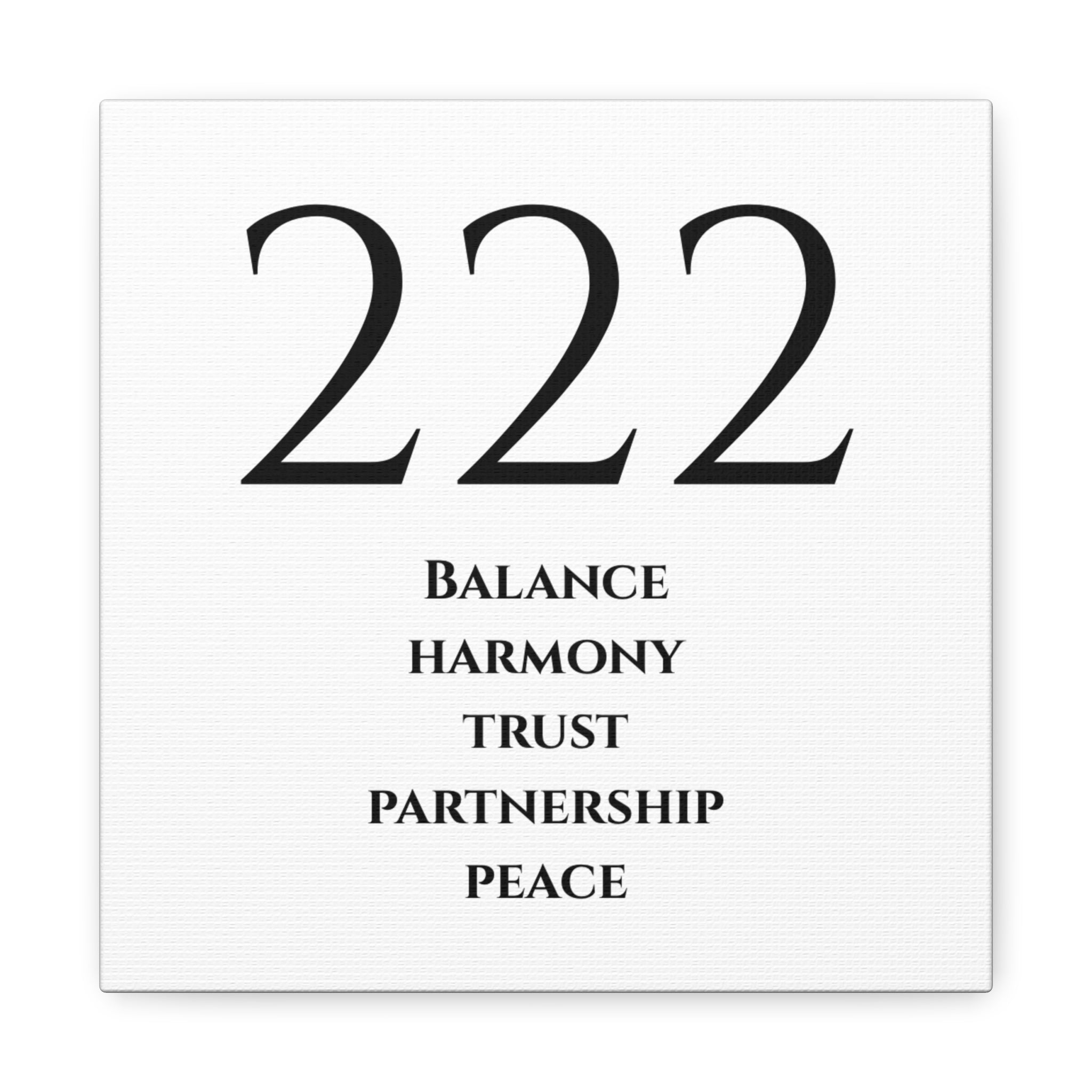 222 Matte Stretched Canvas