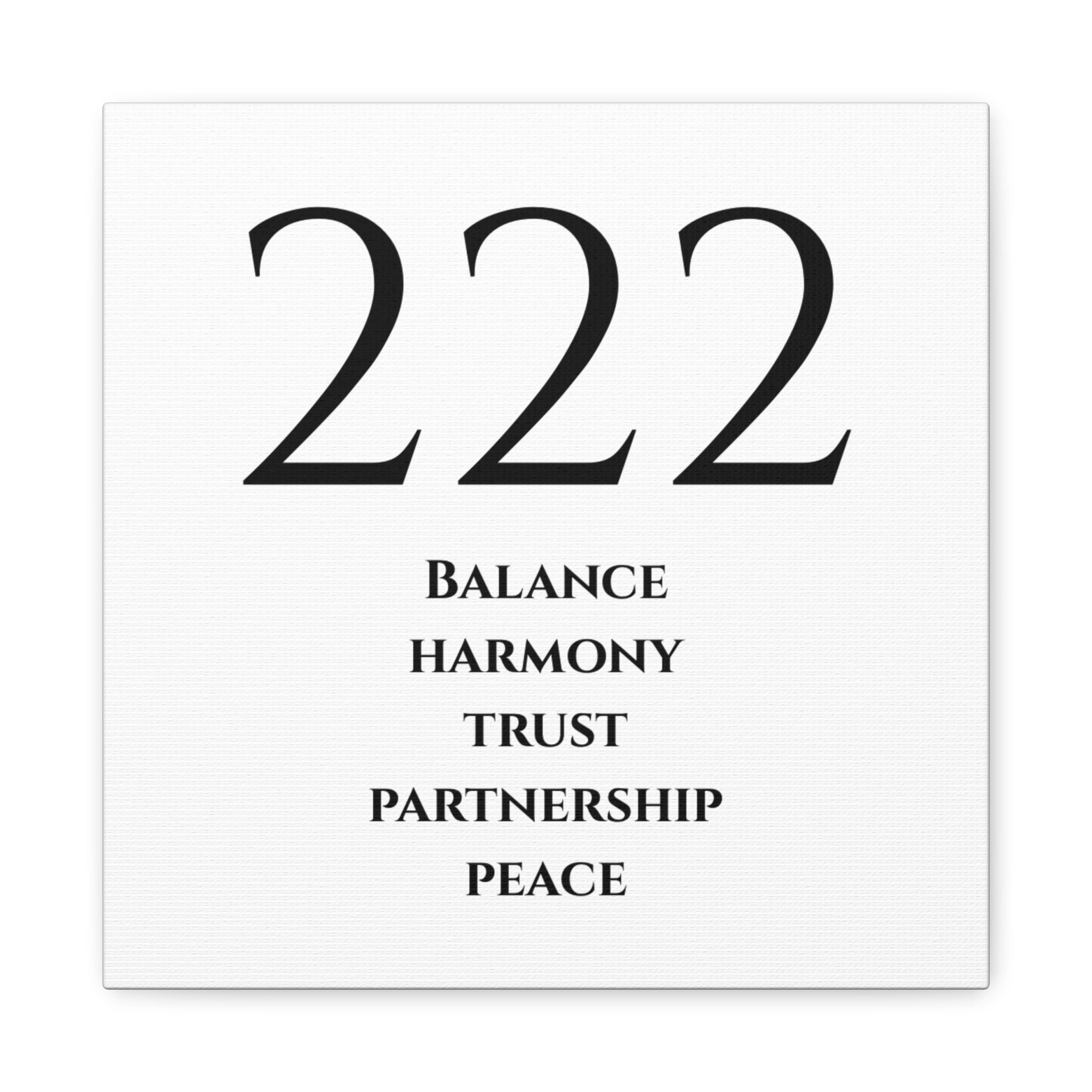 222 Matte Stretched Canvas