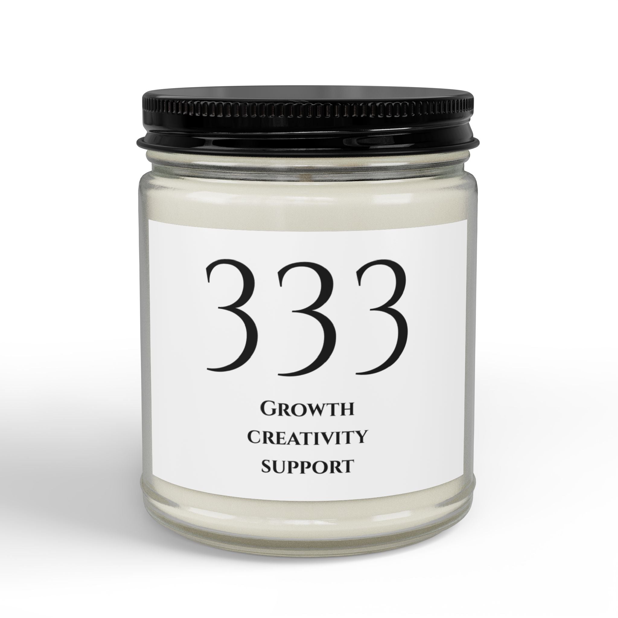 Scented Soy Candles with Black Lid, (4 and 9oz)