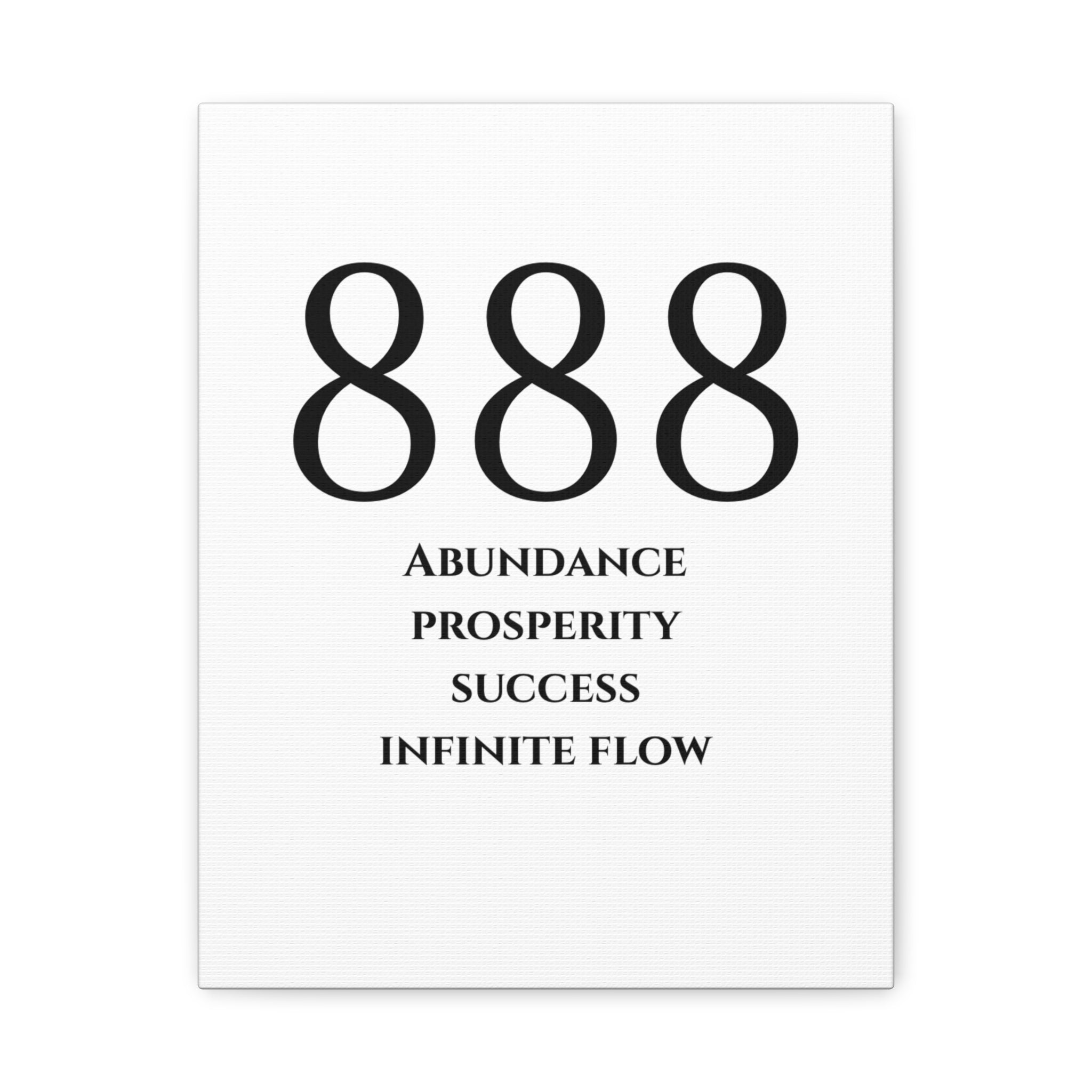 888 Matte Stretched Canvas