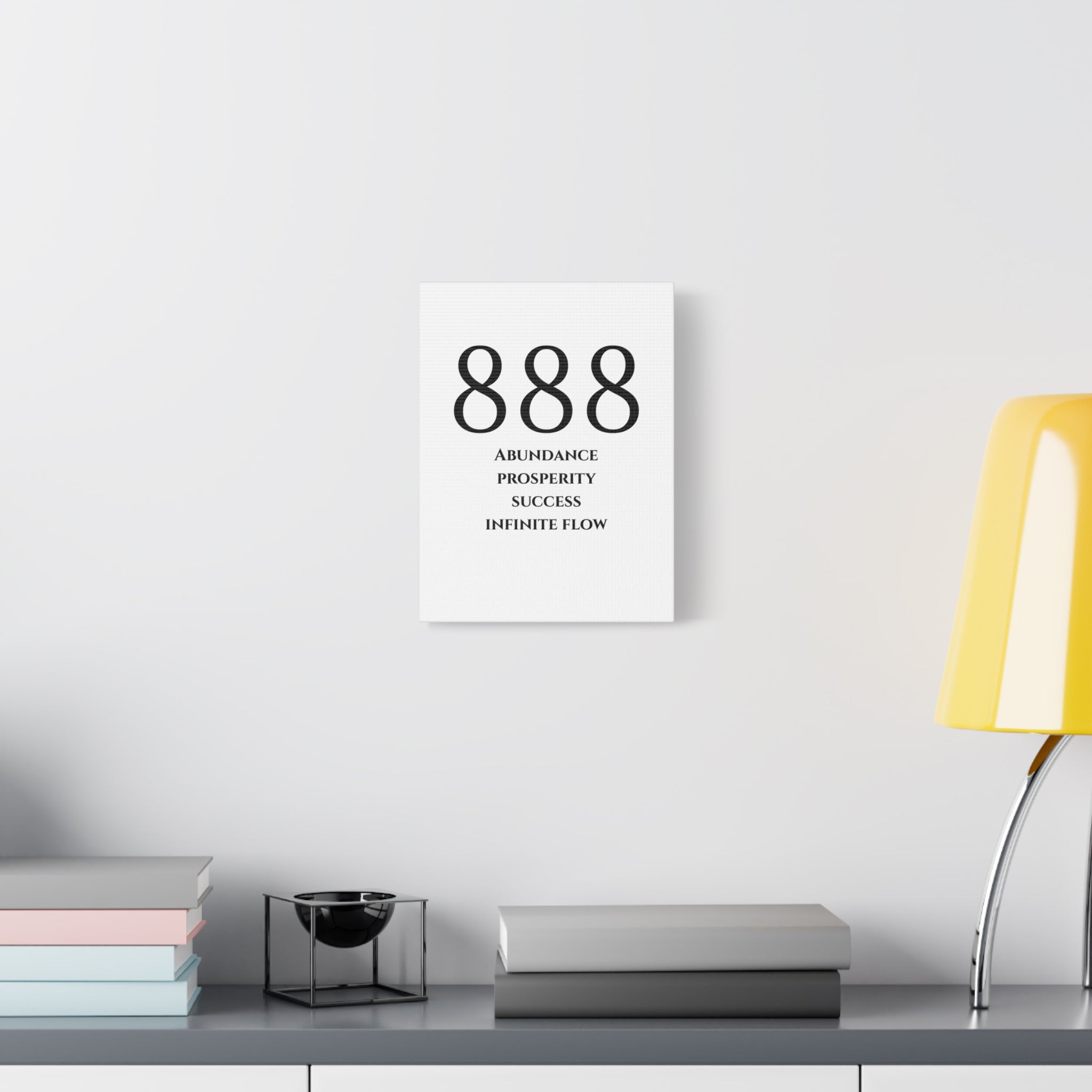 888 Matte Stretched Canvas