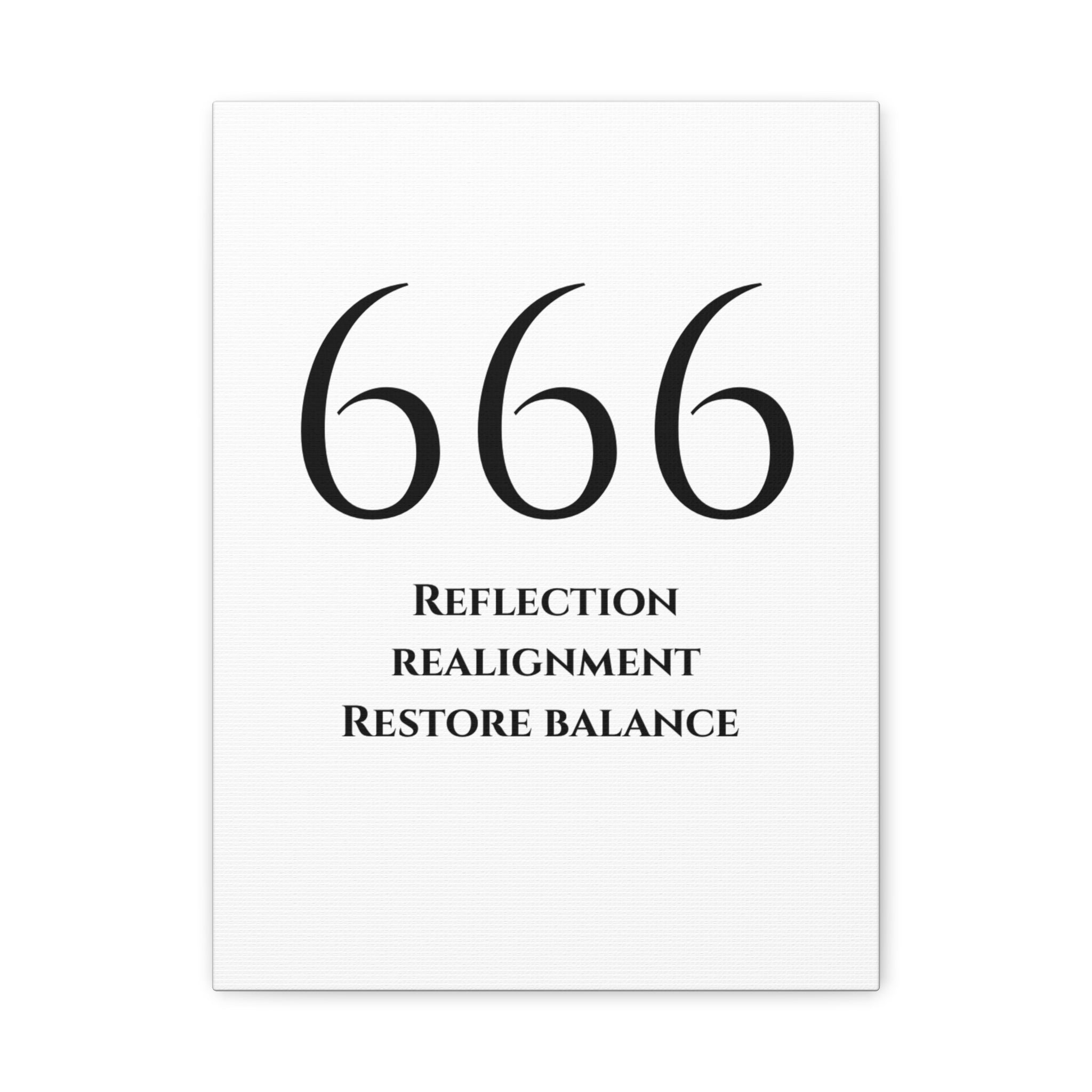 666 Matte Stretched Canvas