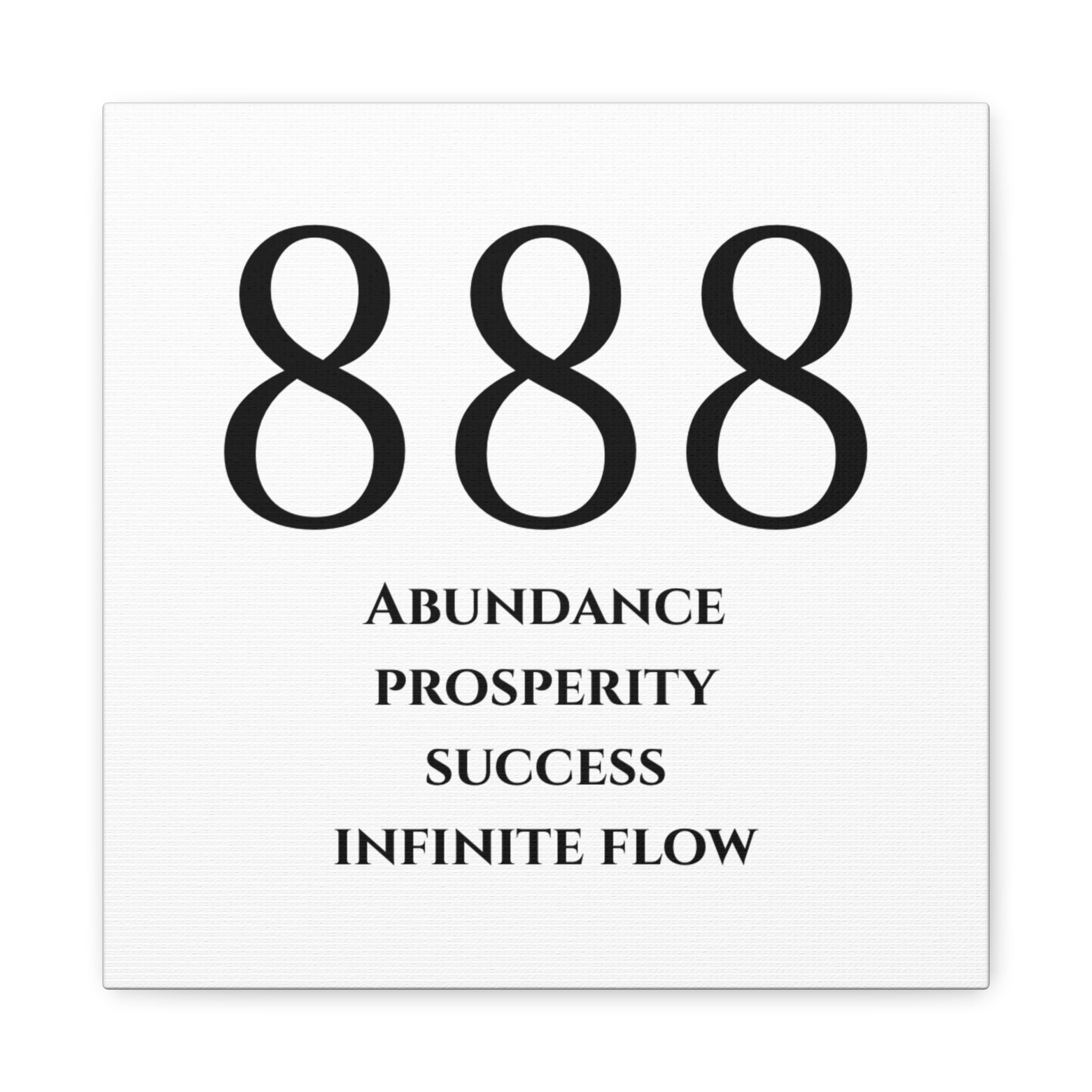 888 Matte Stretched Canvas