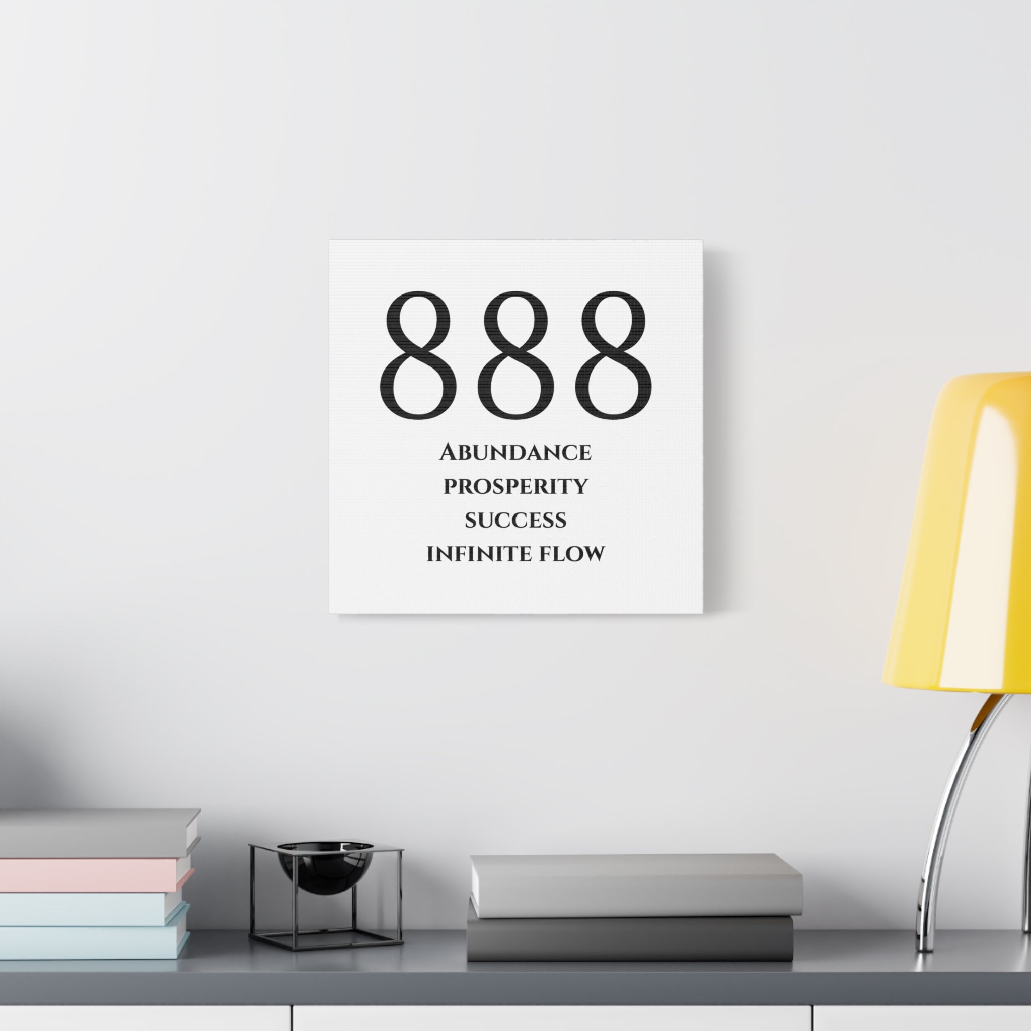 888 Matte Stretched Canvas