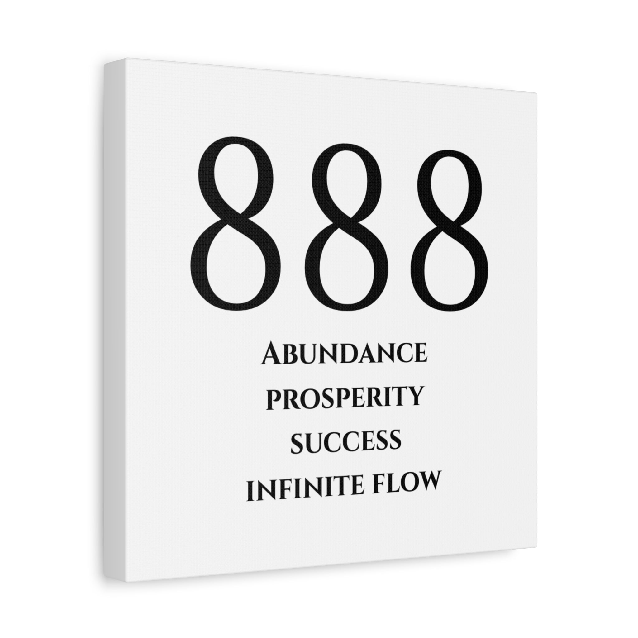 888 Matte Stretched Canvas