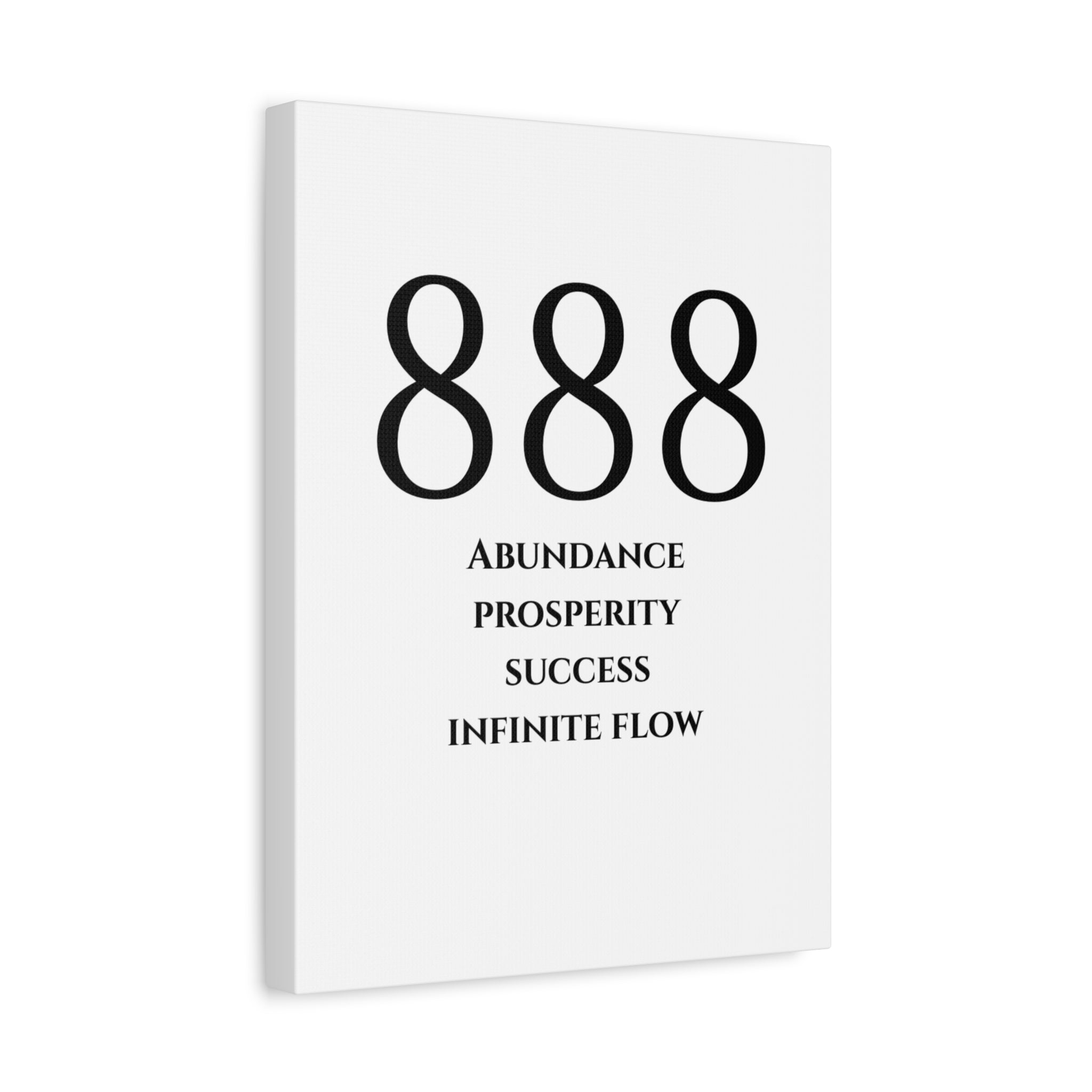 888 Matte Stretched Canvas