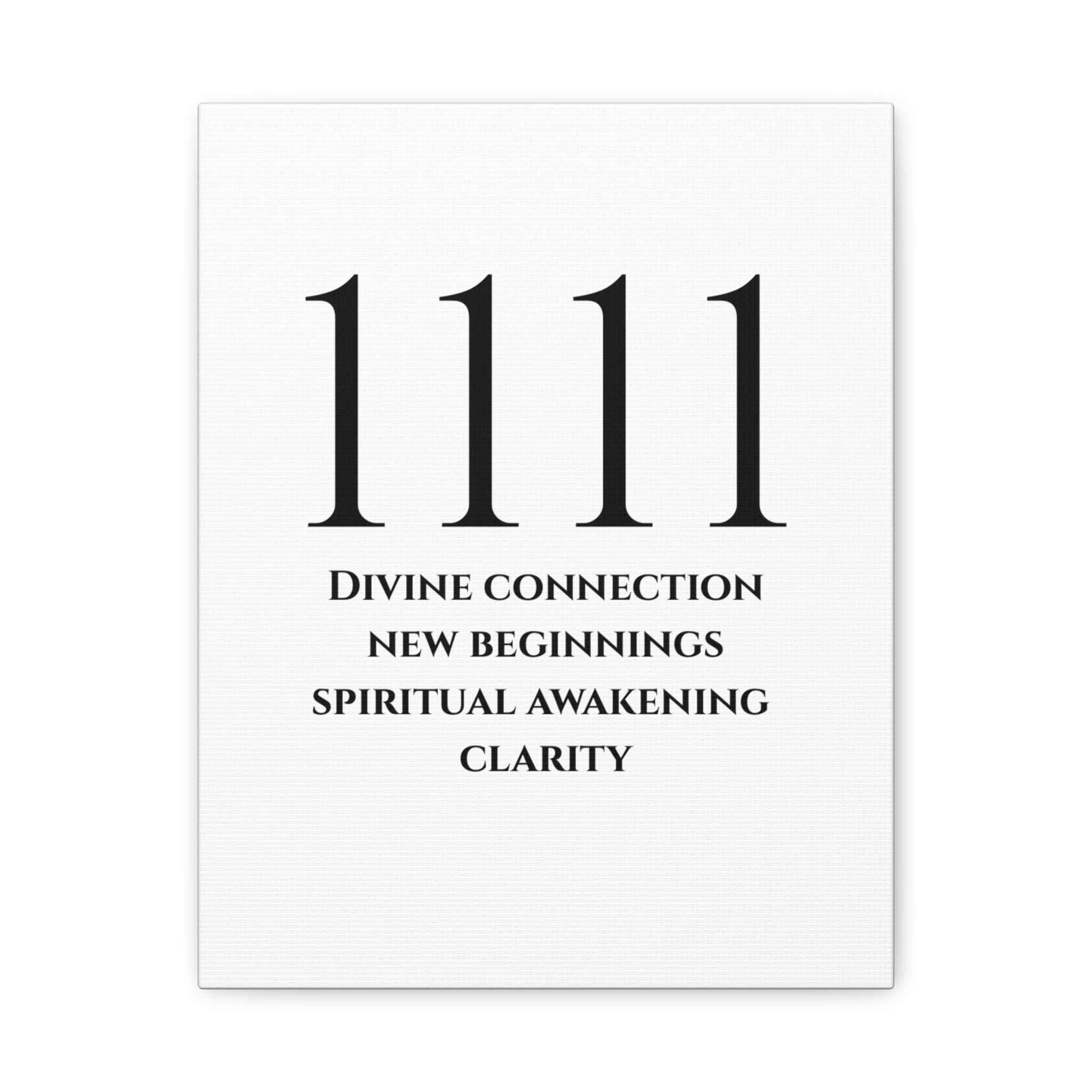 1111 Matte Stretched Canvas
