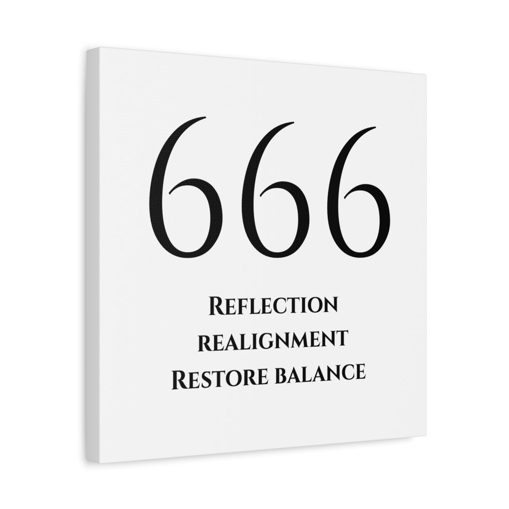 666 Matte Stretched Canvas