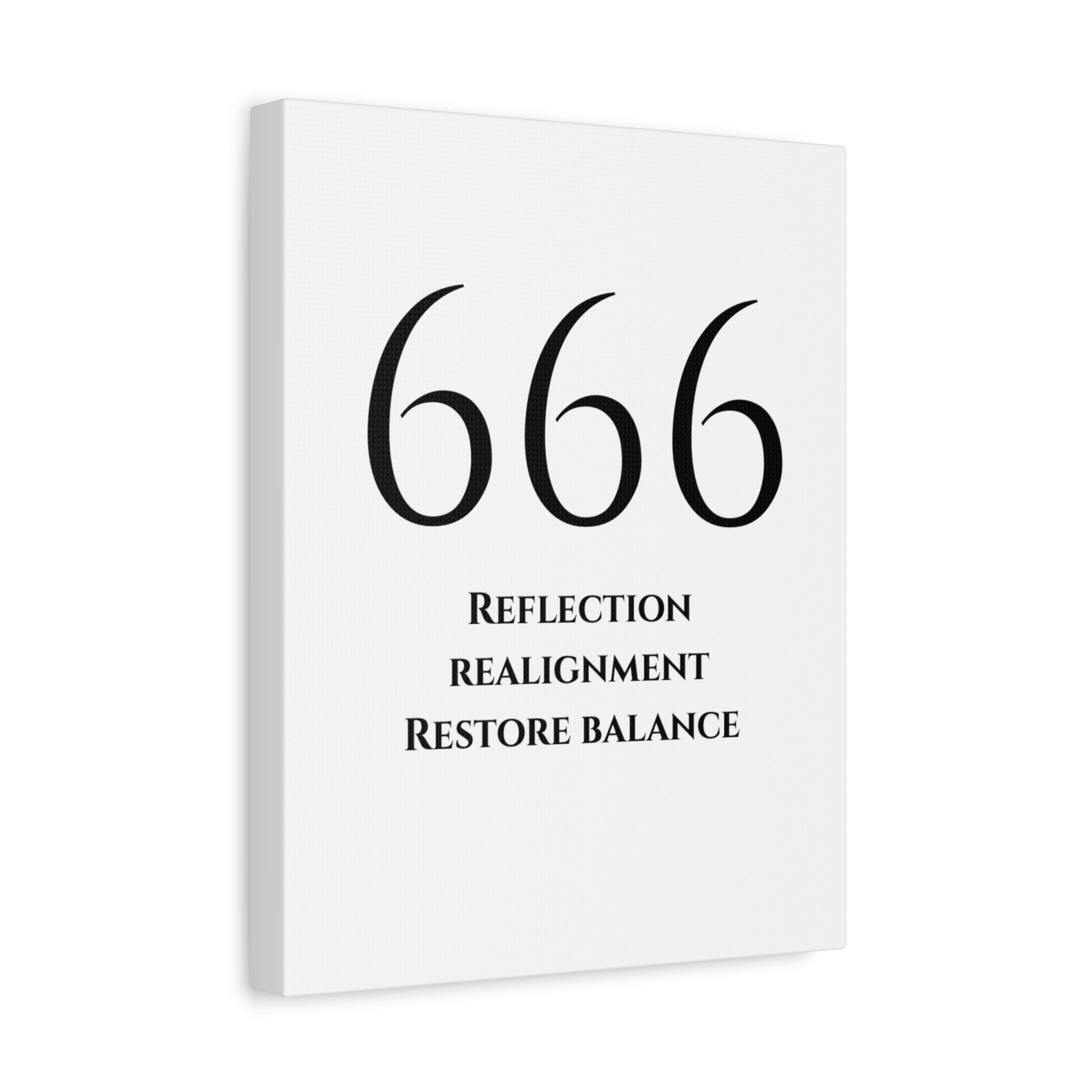 666 Matte Stretched Canvas