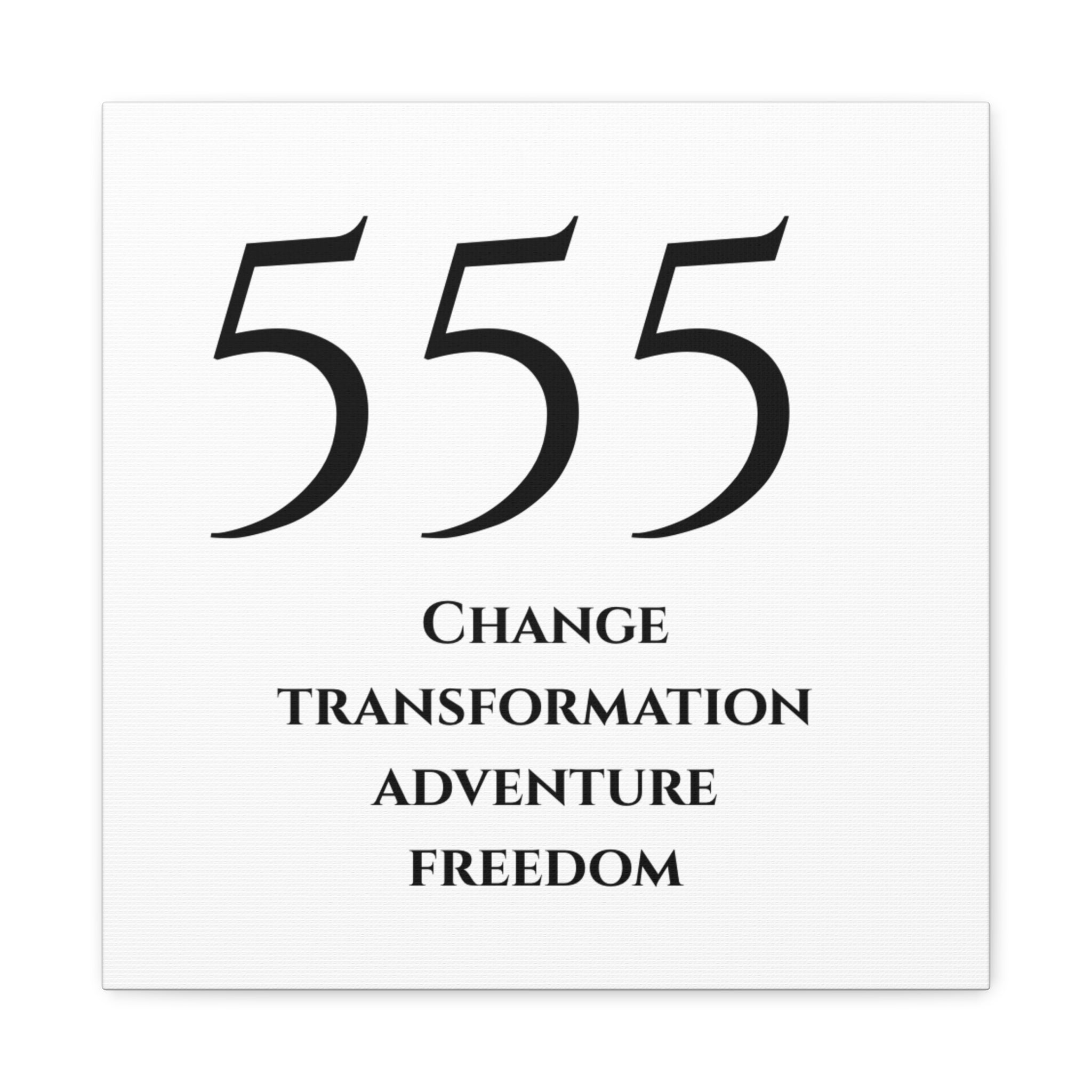 555 Matte Stretched Canvas
