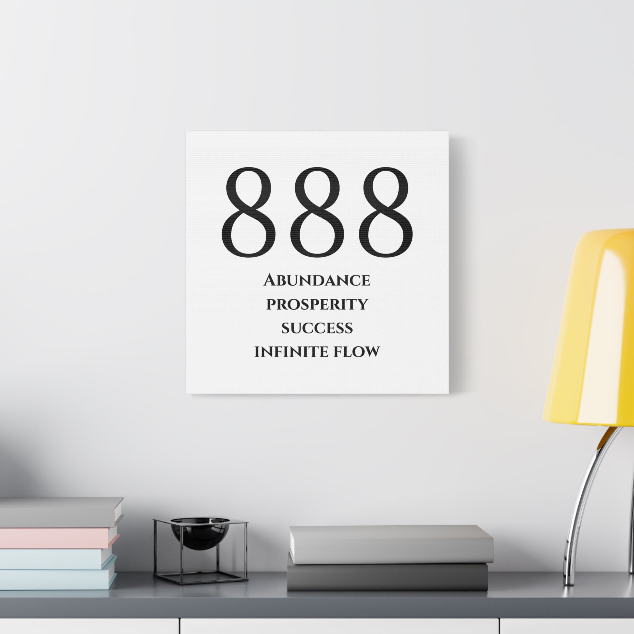 888 Matte Stretched Canvas