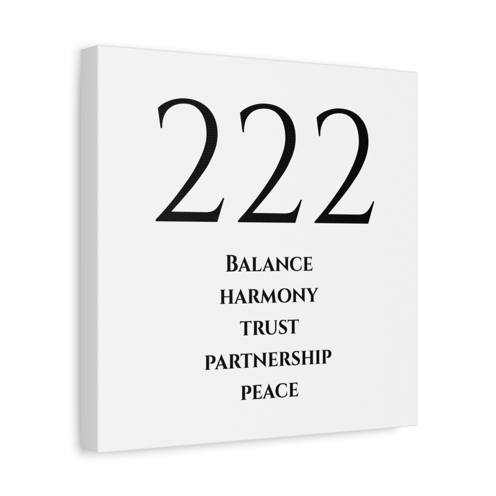 222 Matte Stretched Canvas