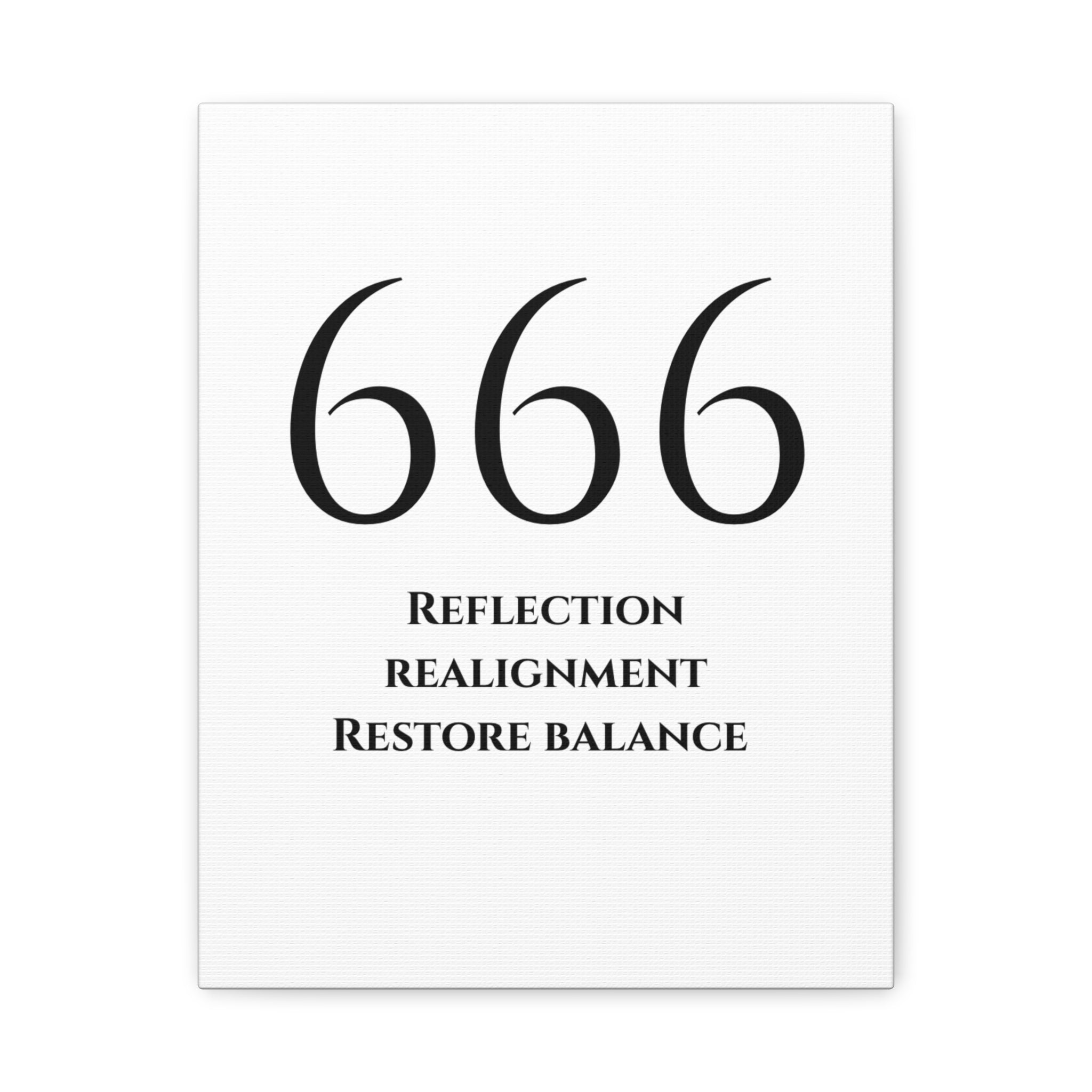666 Matte Stretched Canvas