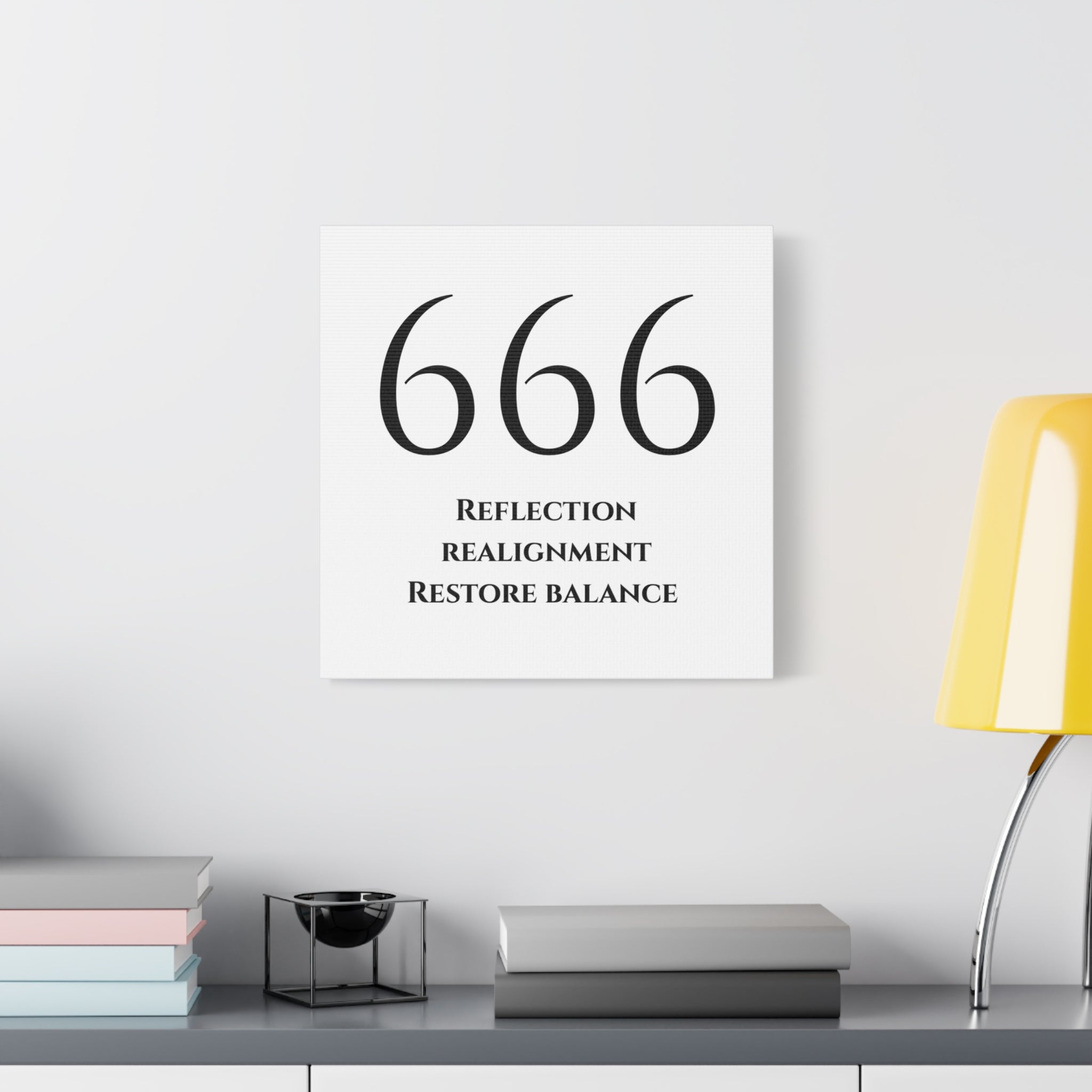 666 Matte Stretched Canvas