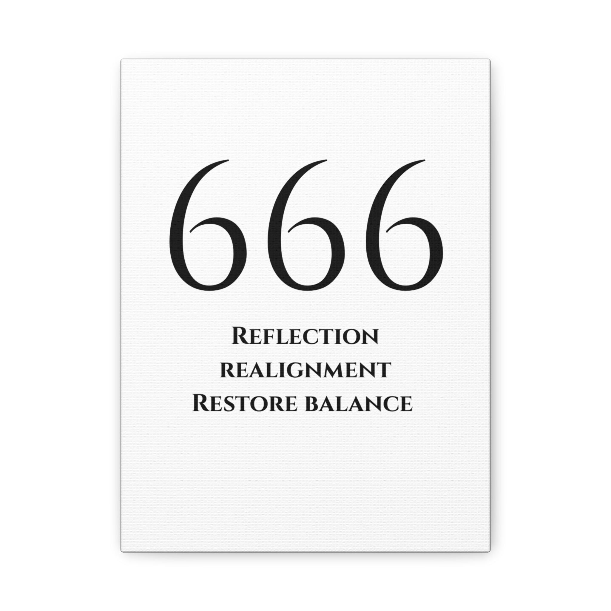 666 Matte Stretched Canvas