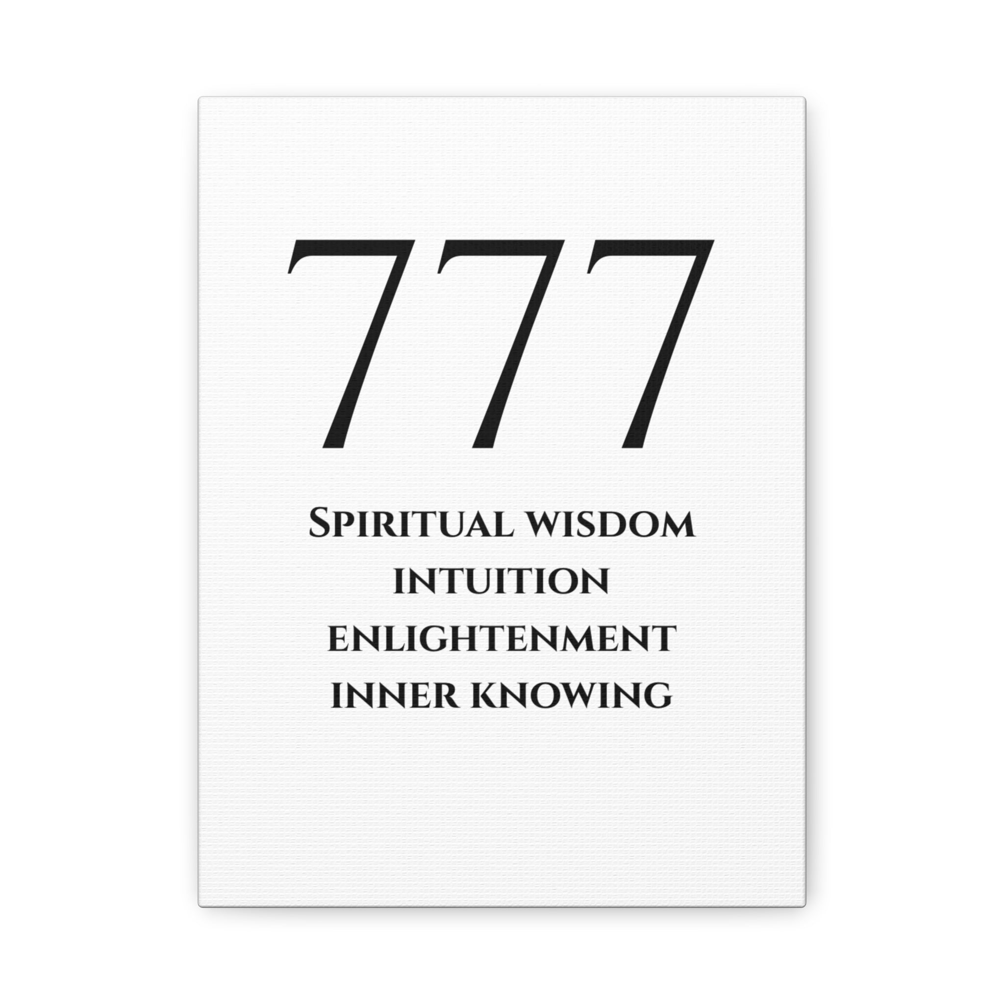 777 Matte Stretched Canvas
