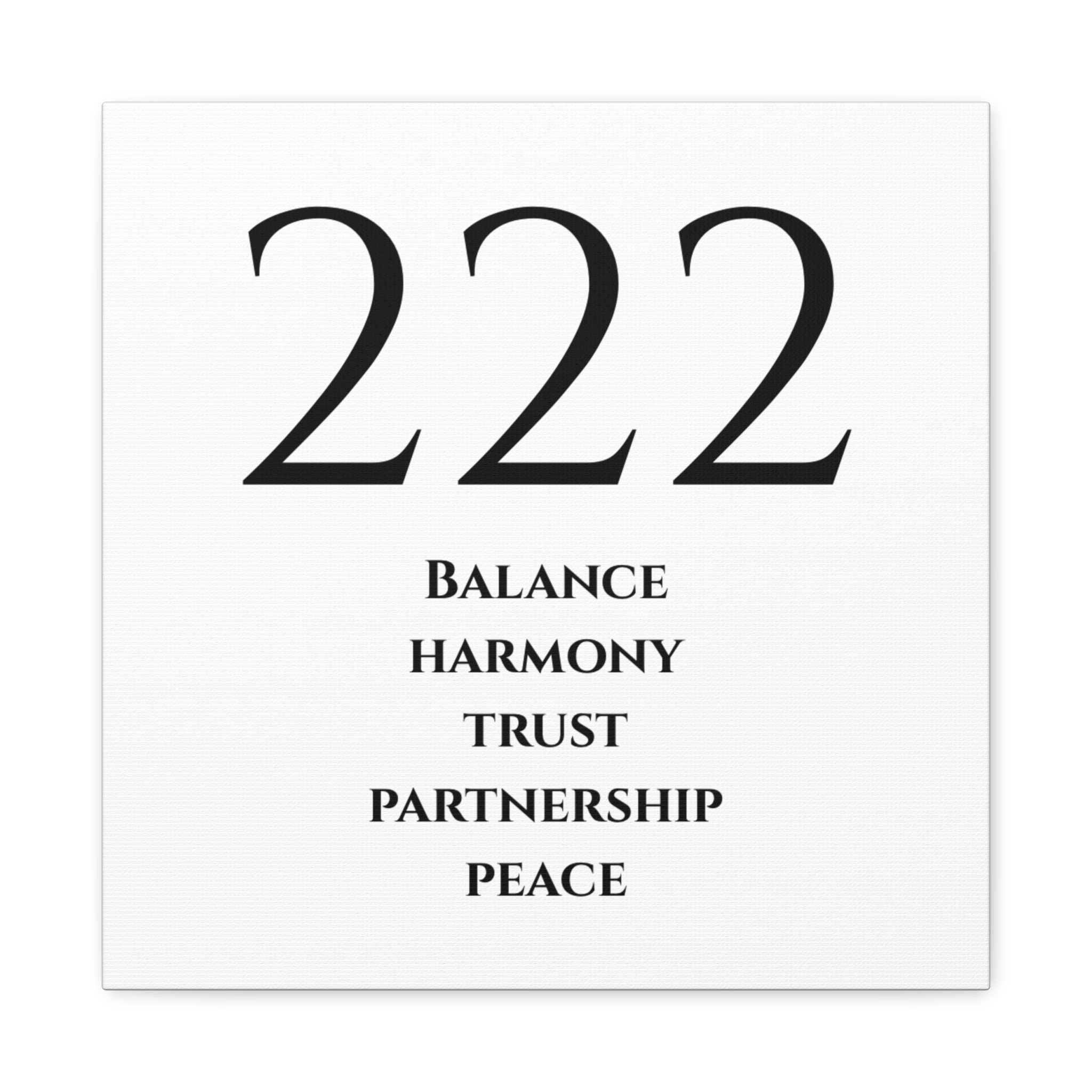 222 Matte Stretched Canvas