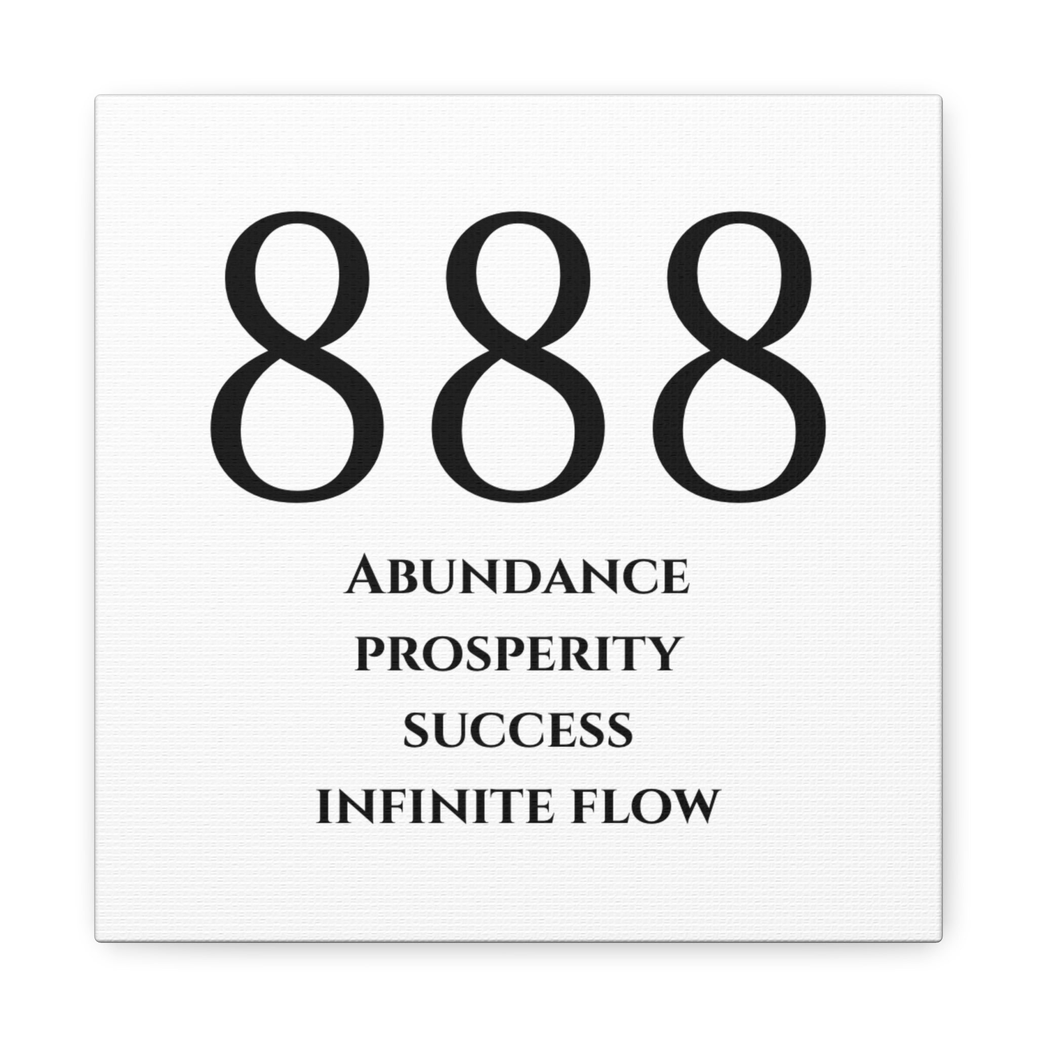 888 Matte Stretched Canvas