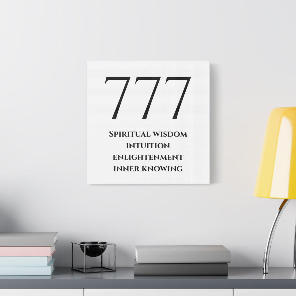 777 Matte Stretched Canvas