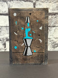Handmade Leather Journal Blue Lava Lamp