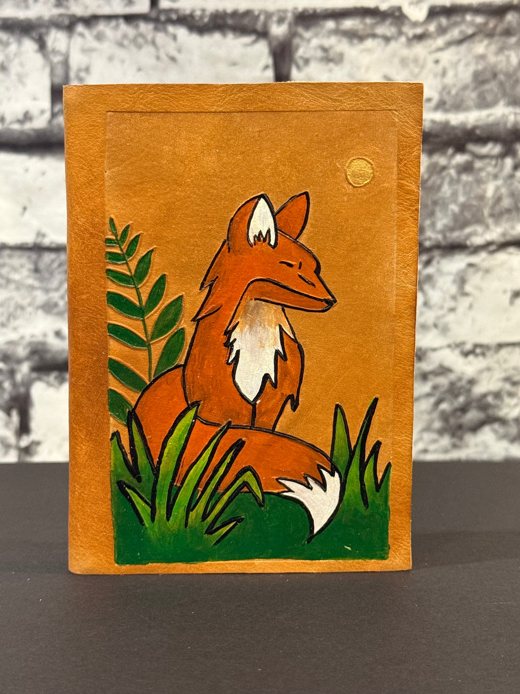 Handmade Leather Journal Fox