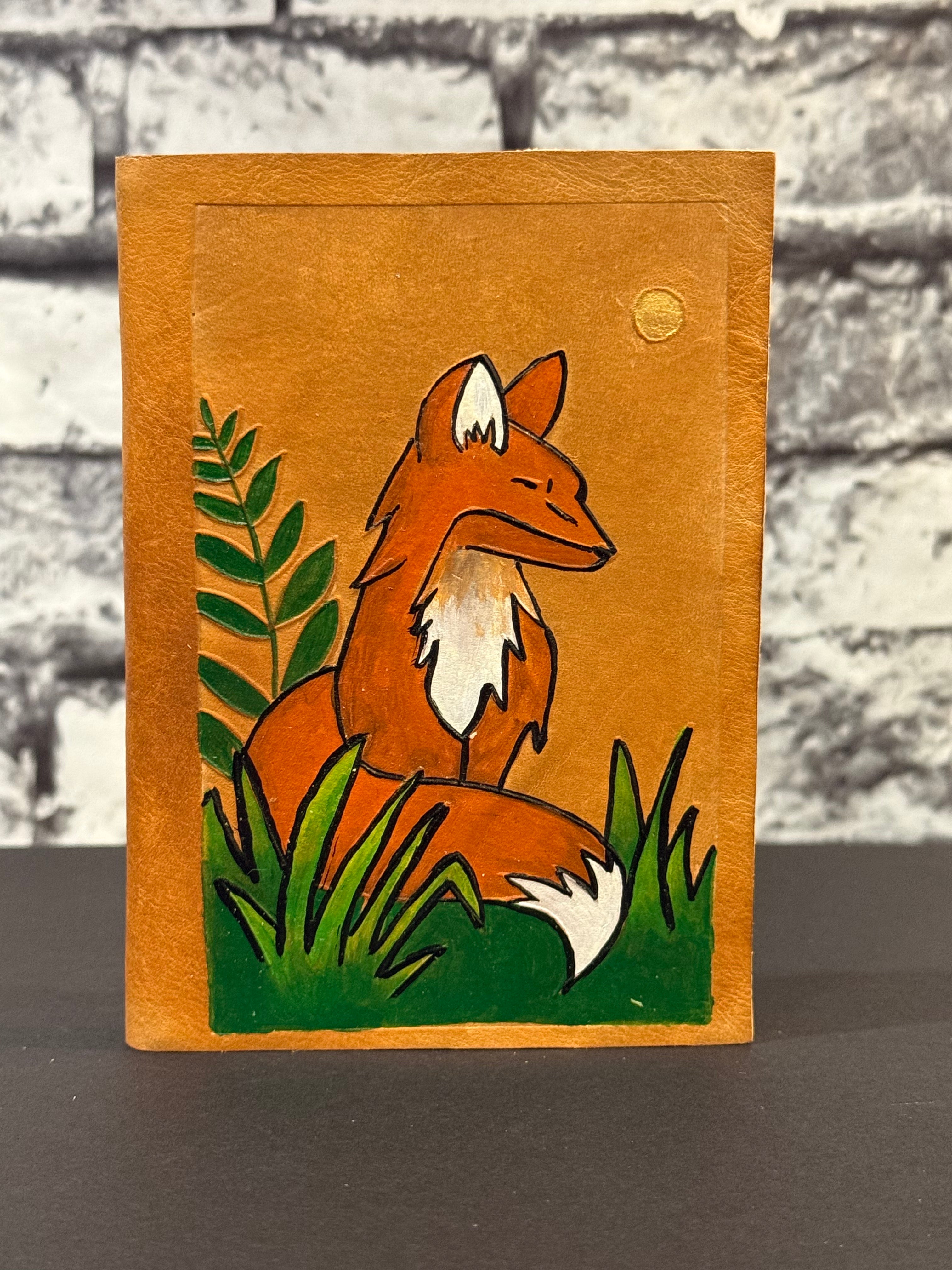 Handmade Leather Journal Fox