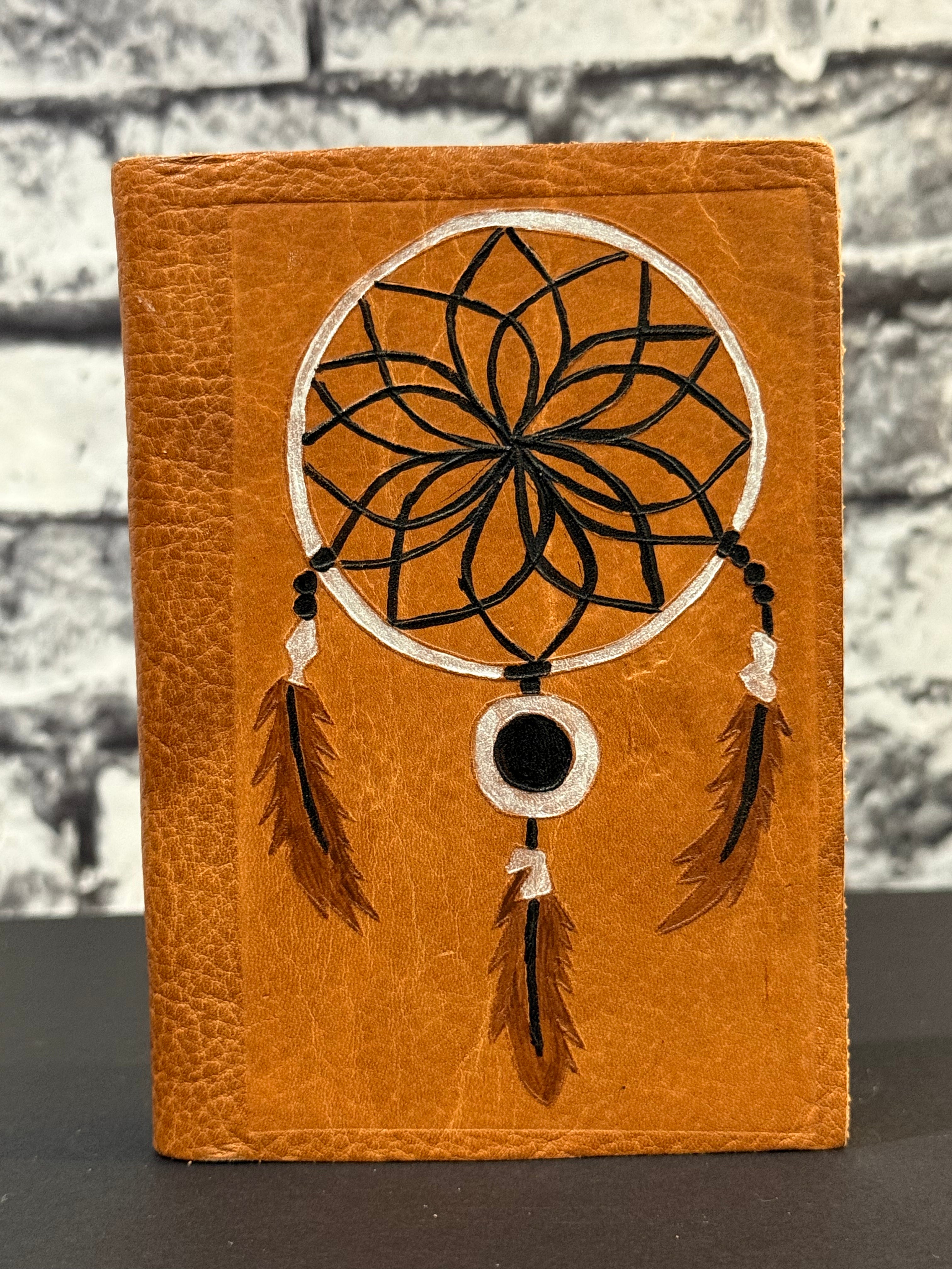 Handmade Leather Journal Dreamcatcher