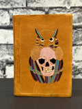 Handmade Leather Journal Skeleton Owl